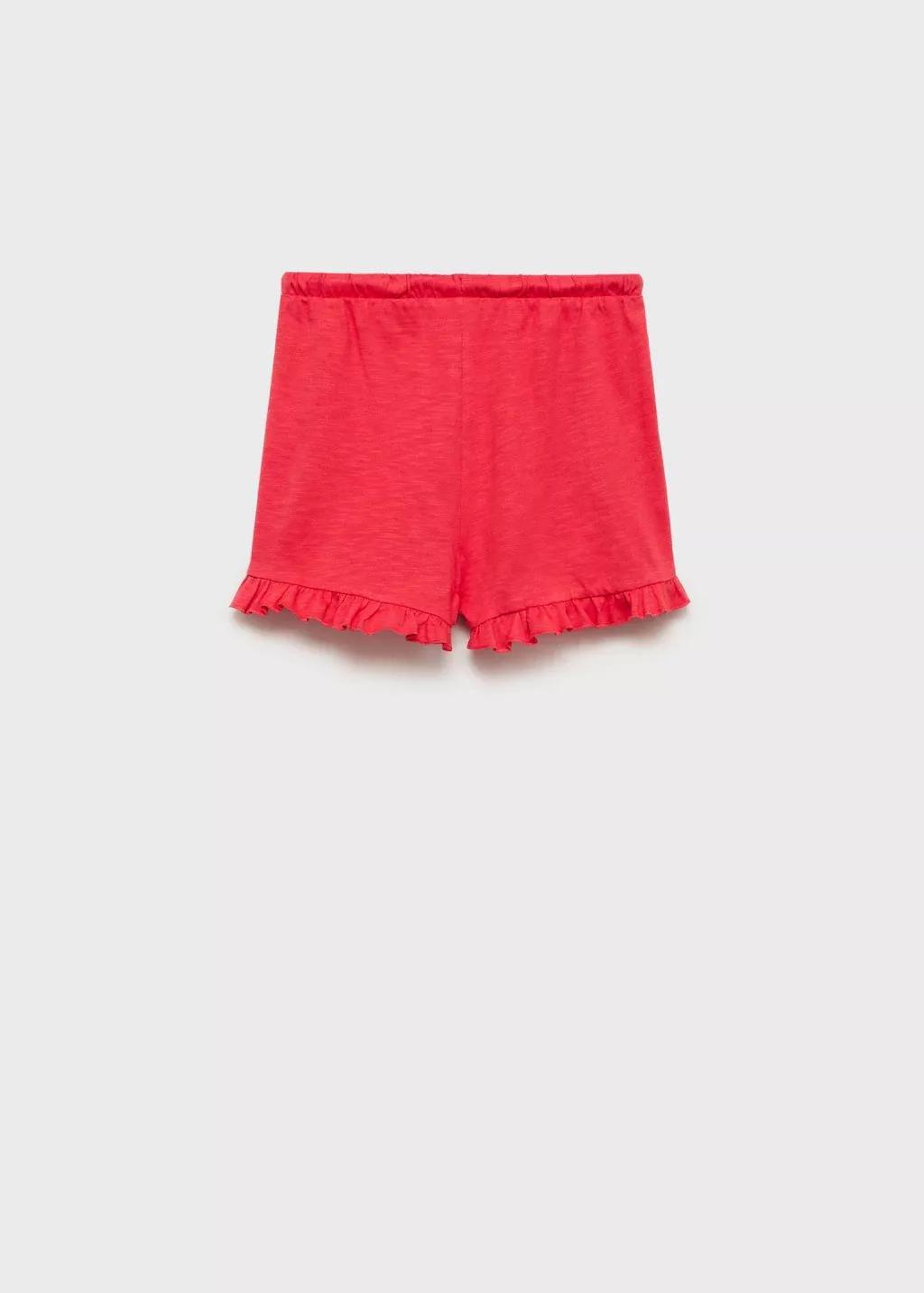BRIGHT PINK Elastic waist shorts, Kids Girl, , large image number 1