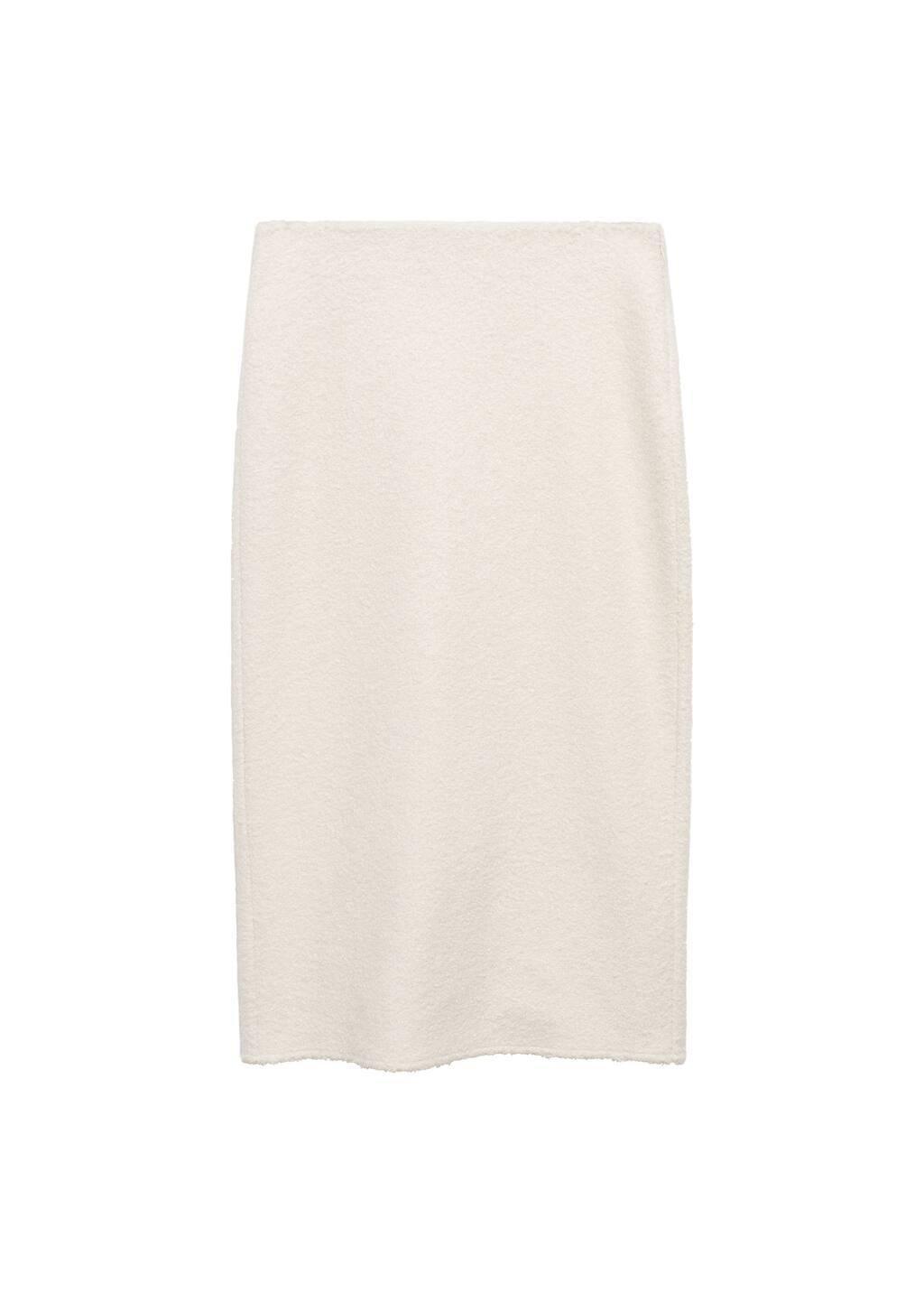 Beige Bouclã© Midi-Skirt, , large image number 3
