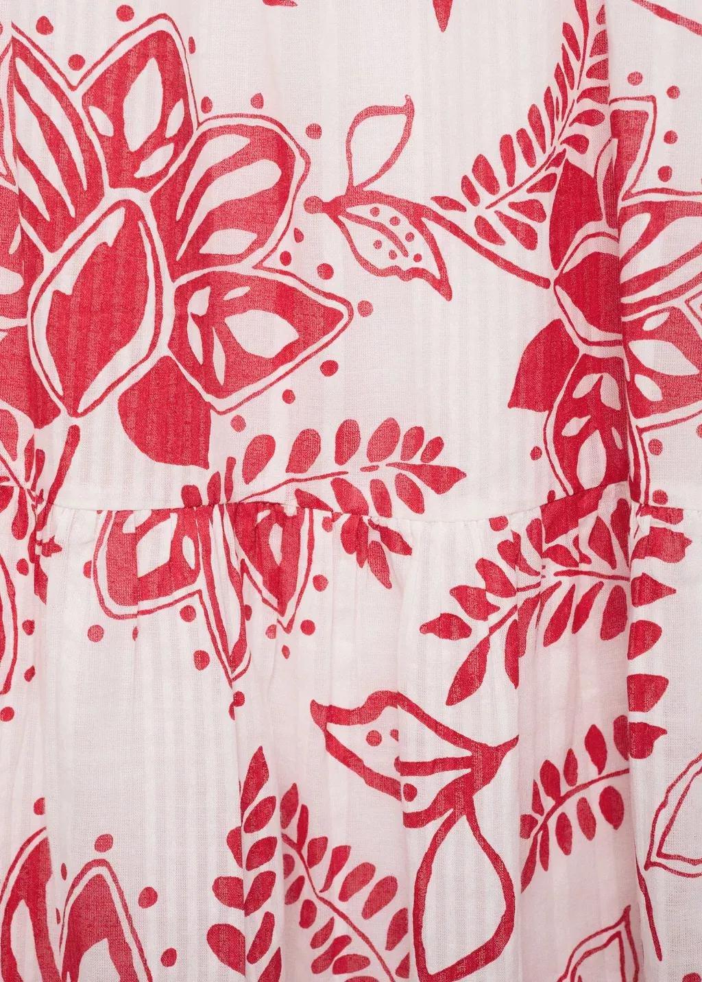 Red Floral Lightweight Dress, Kids Girl, , large image number 1