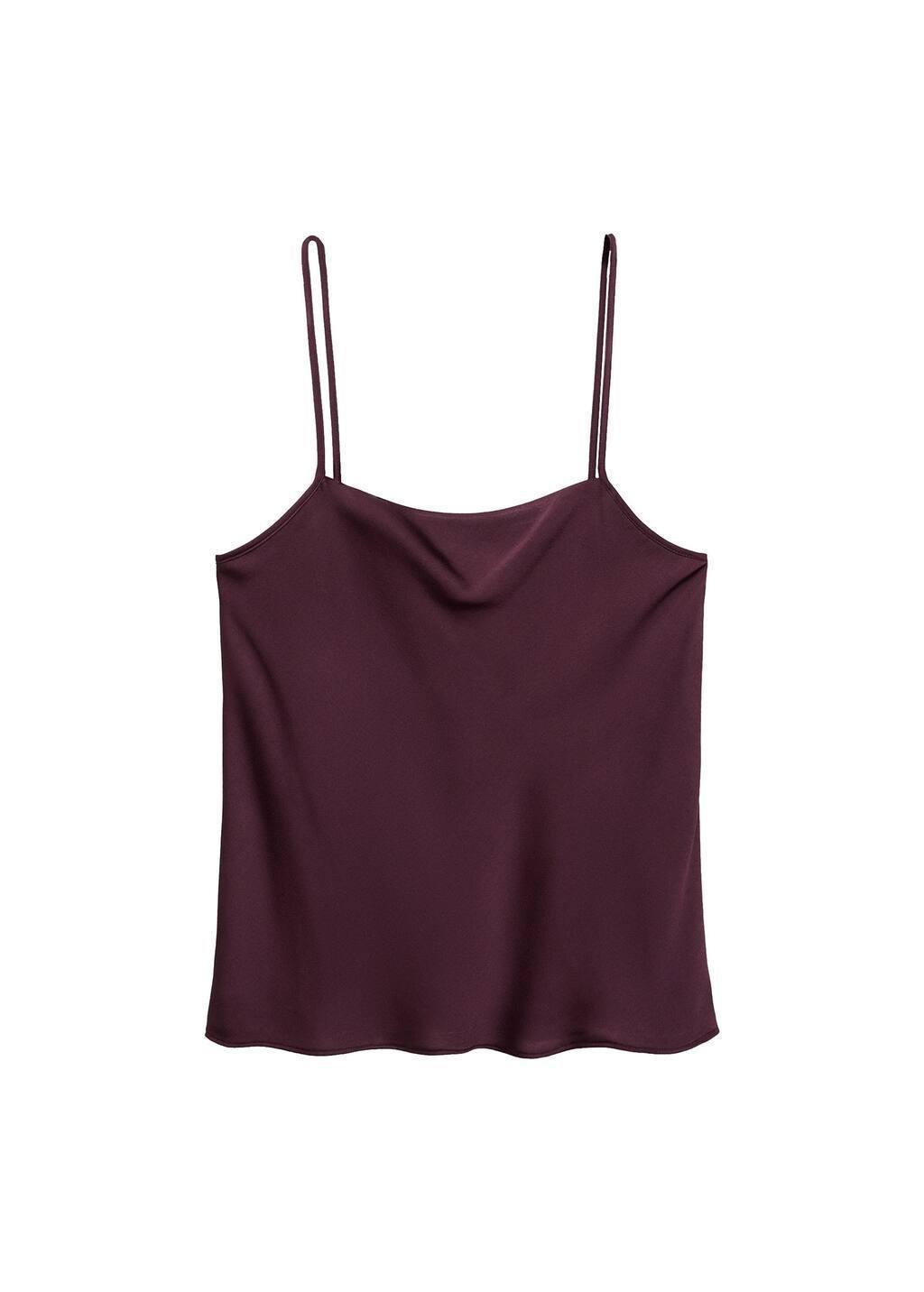 Red Satin Top With Thin Straps, , large image number 5