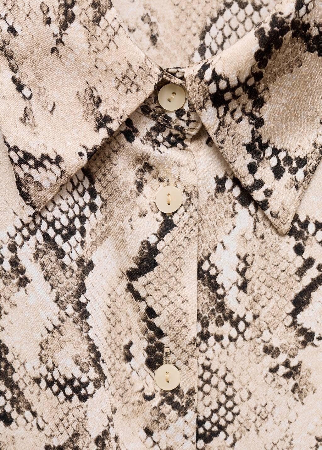 Brown Lt Pastel Satin Print Shirt, , large image number 4
