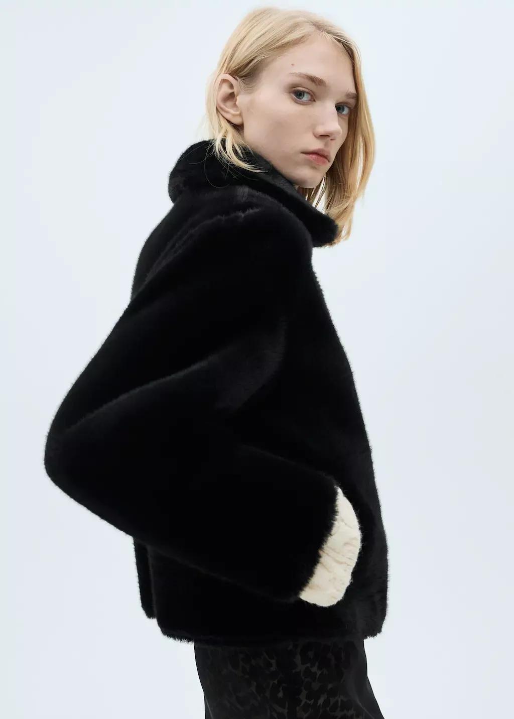 Black Reversible Quilted Jacket, , large image number 5