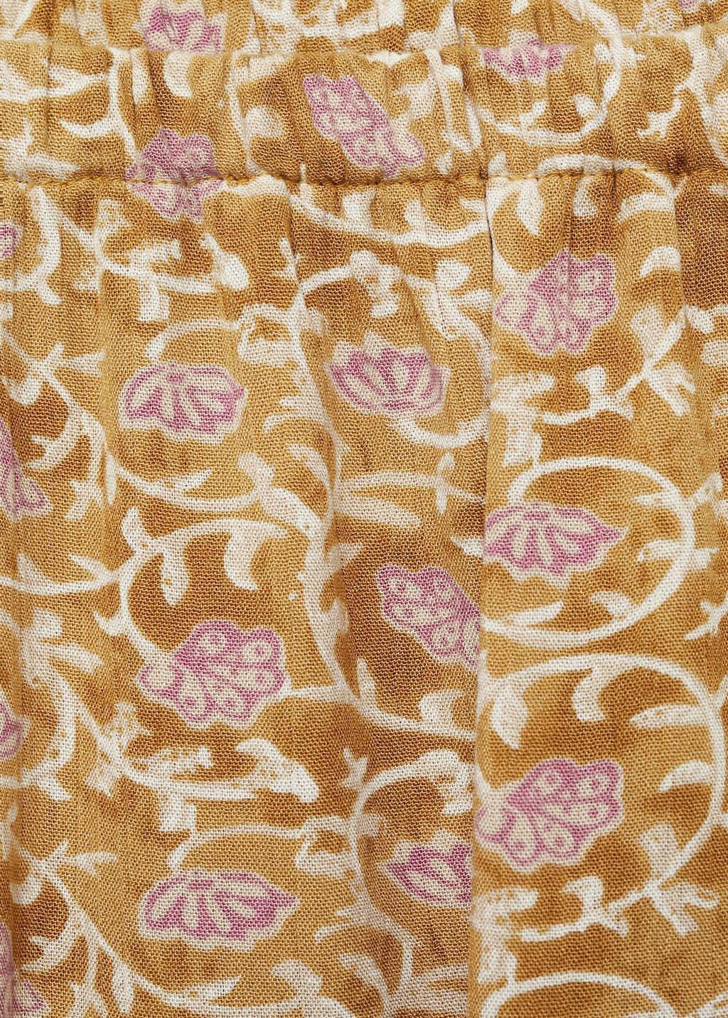 Yellow Short Flared Skirt, Kids Girl, Dark Yellow, large image number 3