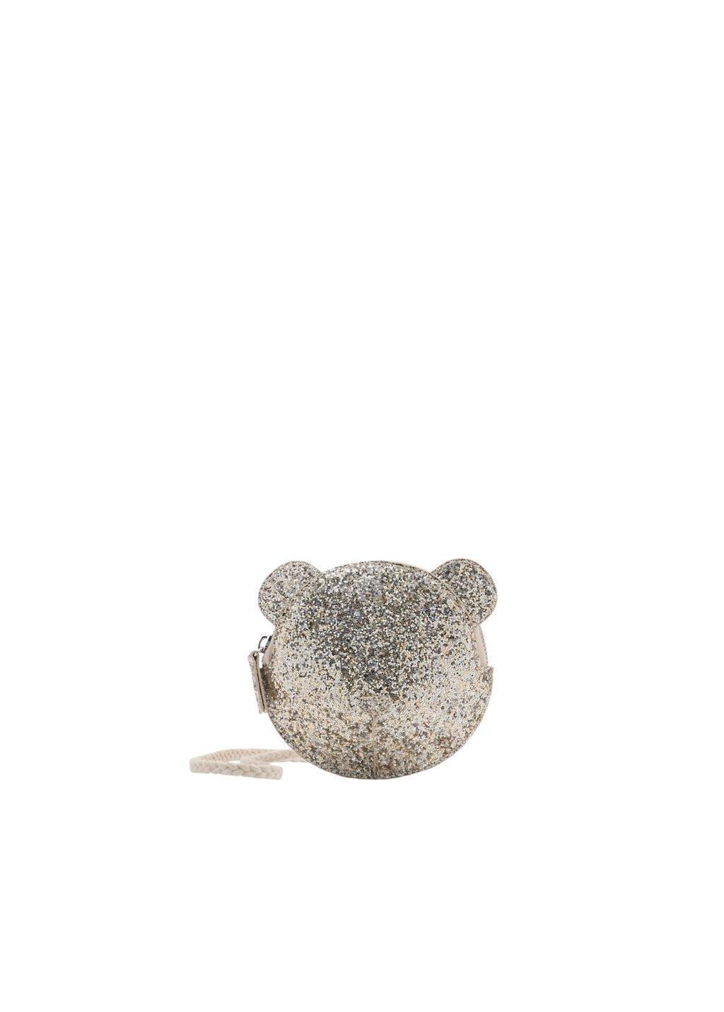 Gold Glitter Bear Bag, Baby Girl, Gold, large image number 3