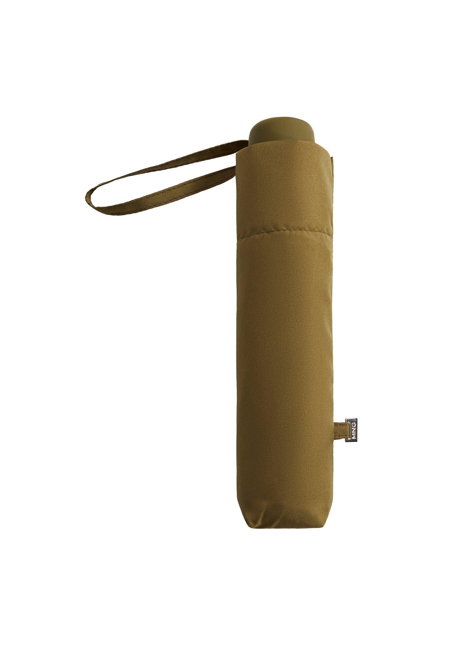 Khaki Plain Folding Umbrella, Women, , large image number 1