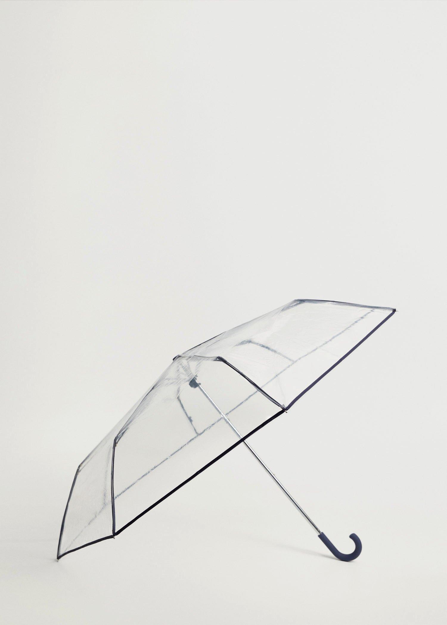 Navy Transparent Umbrella, Women, , large image number 0