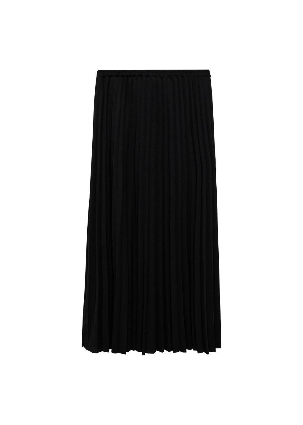 Black Long Pleated Skirt, , large image number 3