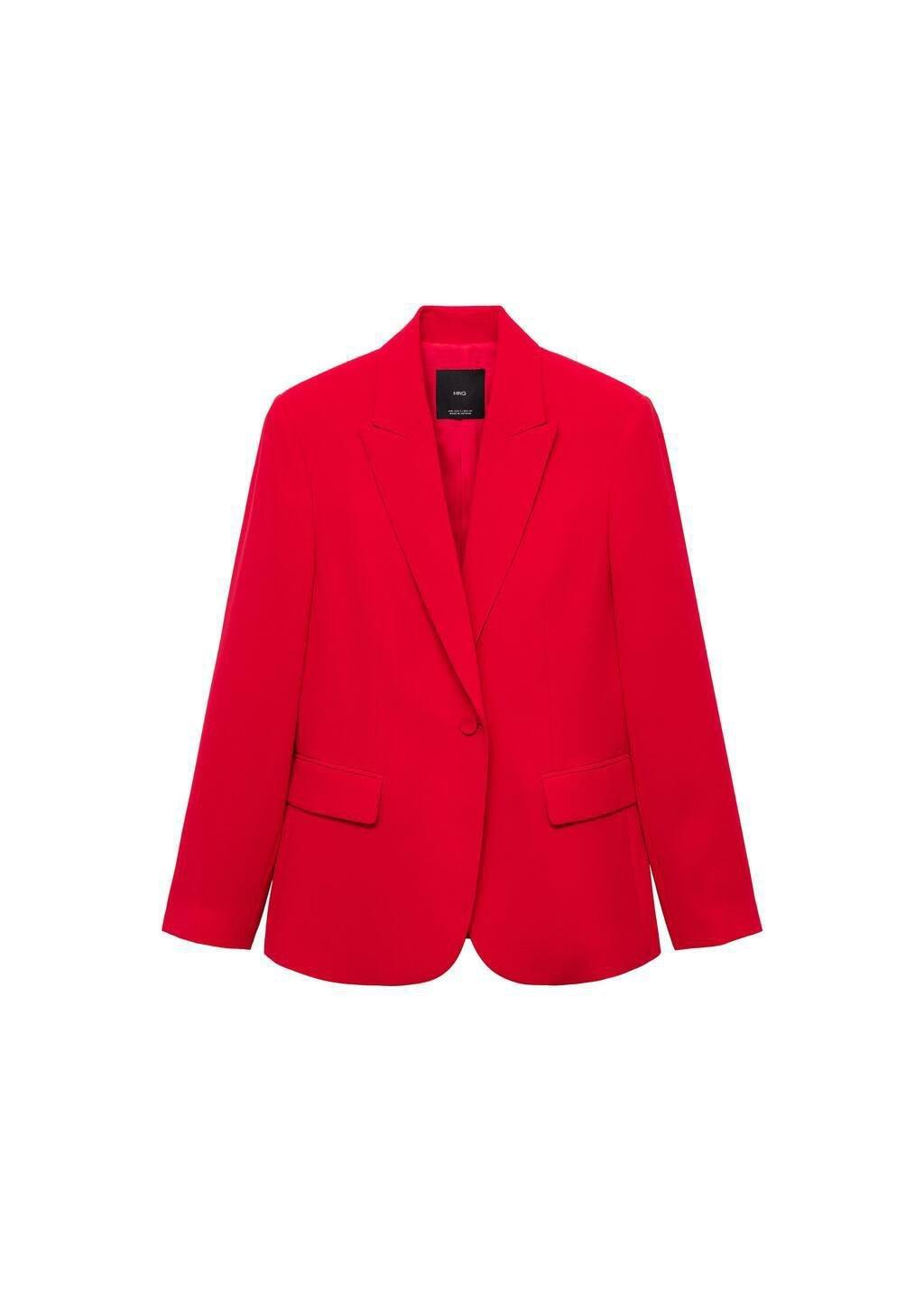 Red Plain Suit Jacket, Red, large image number 2