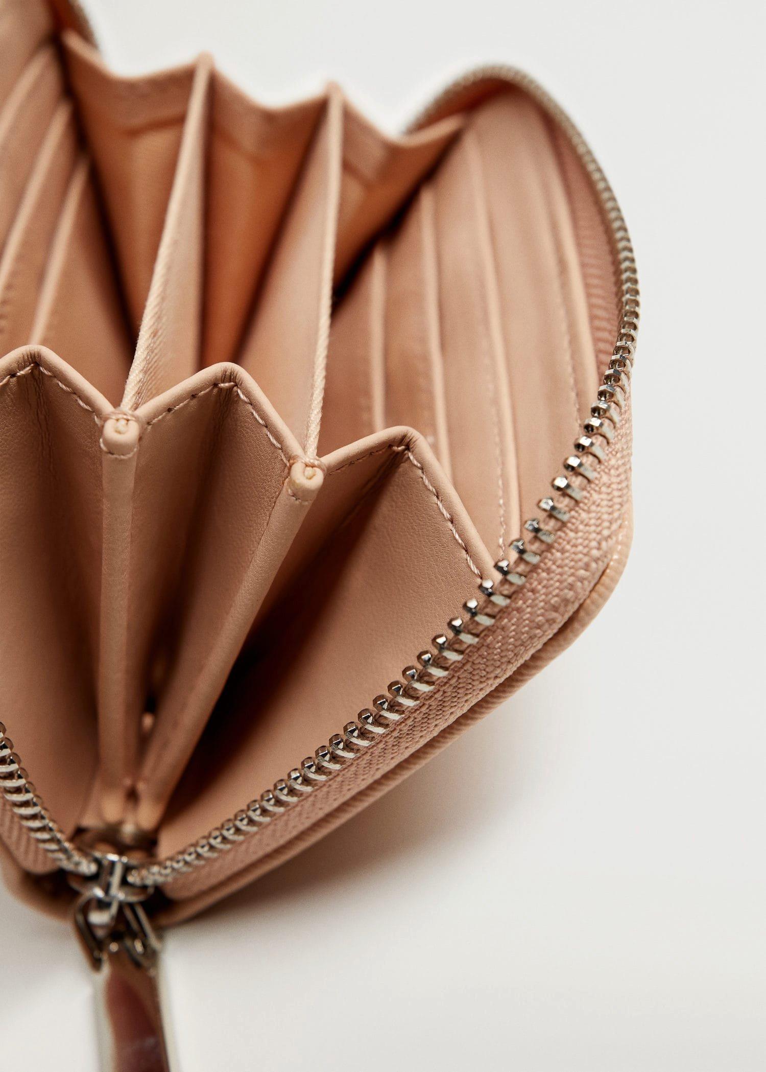 Pastel Pink Saffiano-Effect Wallet, Women, , large image number 0