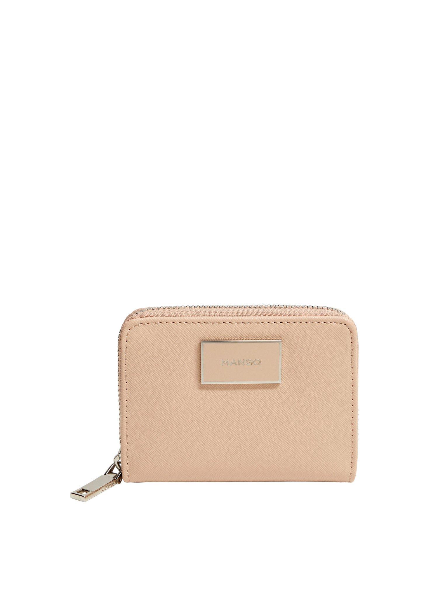 Pastel Pink Saffiano-Effect Wallet, Women, , large image number 1