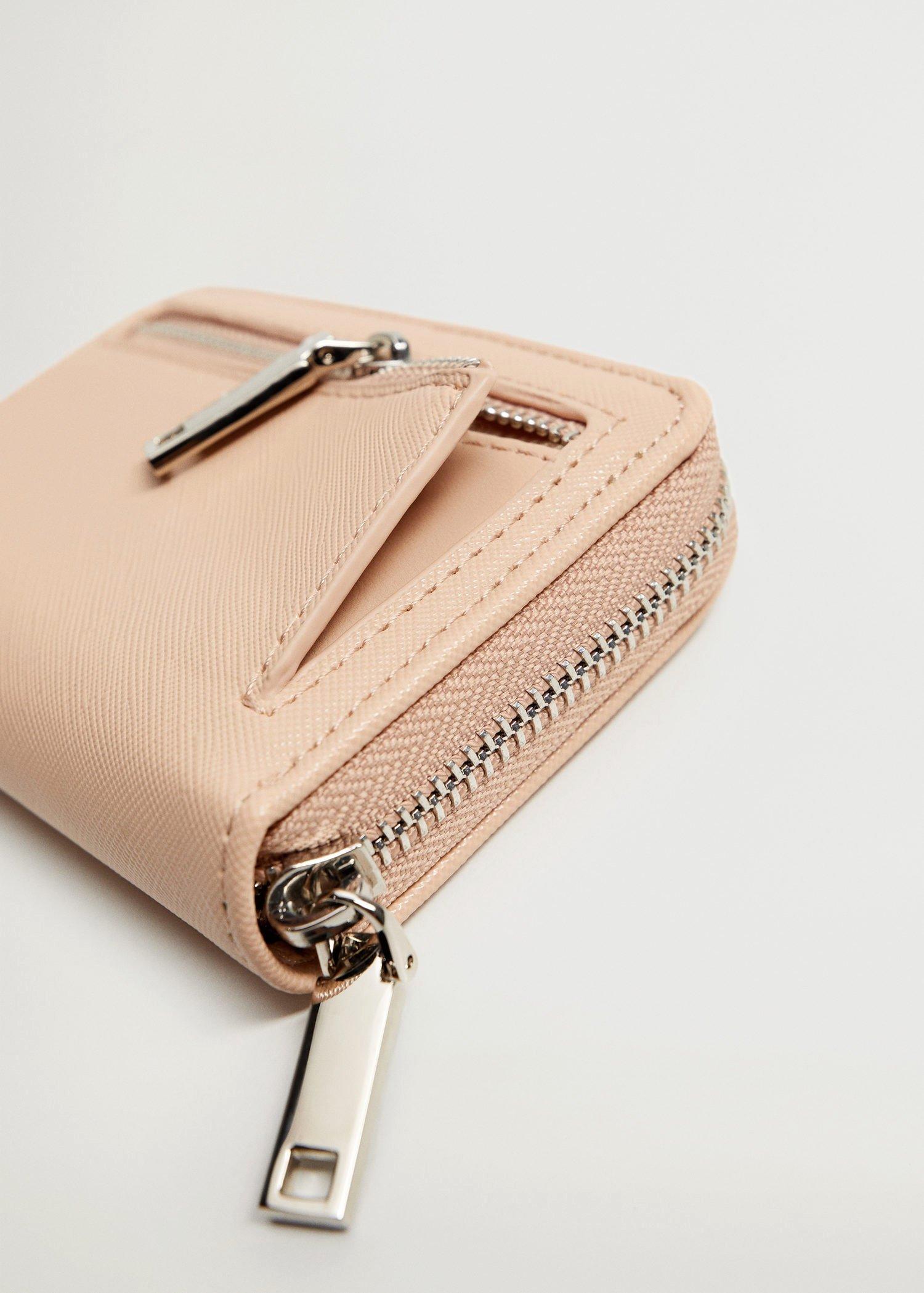 Pastel Pink Saffiano-Effect Wallet, Women, , large image number 3
