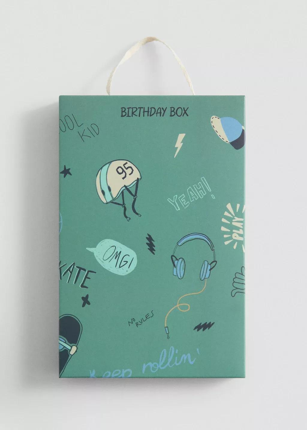 Blue Birthday Gift Box, Kids Boy, Medium Blue, large image number 4