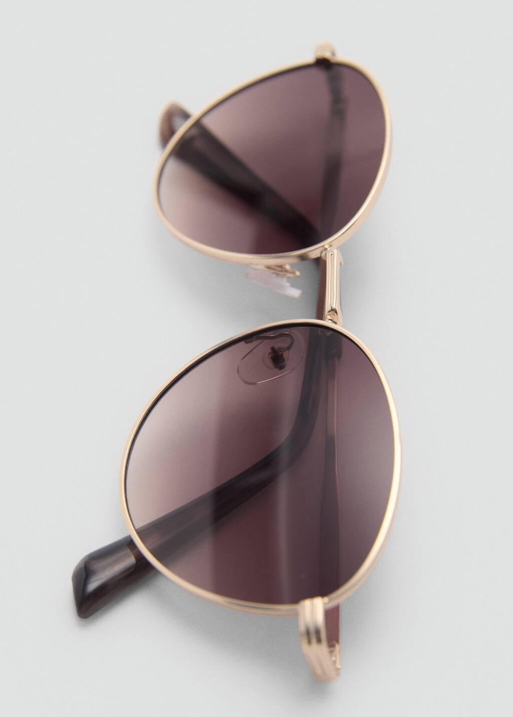 Gold Metallic Frame Sunglasses, 0201_OR, large image number 3