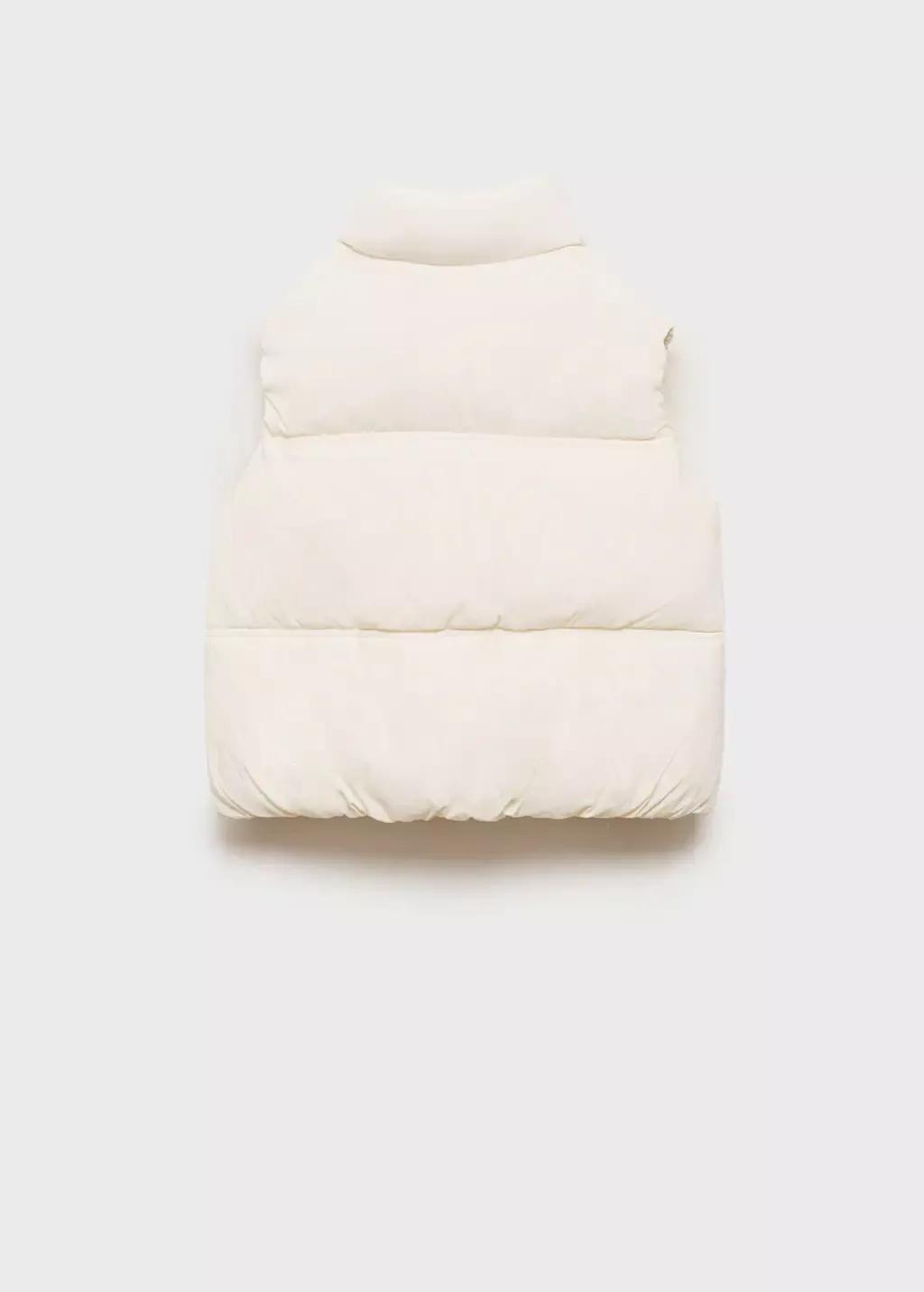 Beige Quilted Gilet, Kids Girl, , large image number 5