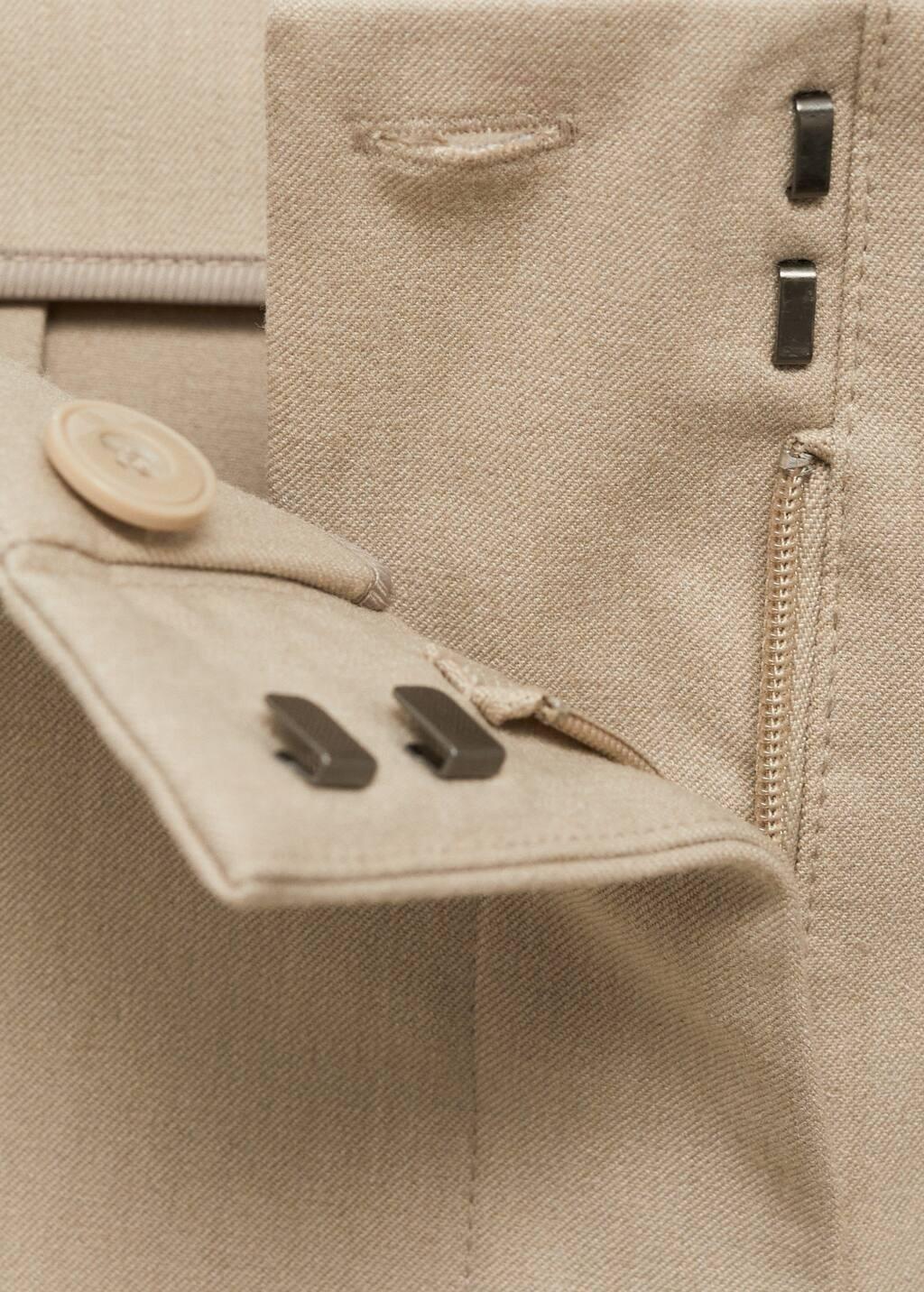 Beige Mid-Rise Flare Trousers, , large image number 3