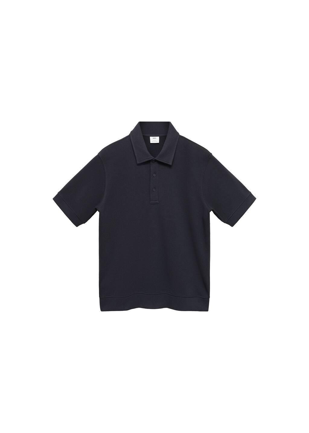 Navy Regular-Fit Cotton Polo Shirt, , large image number 2