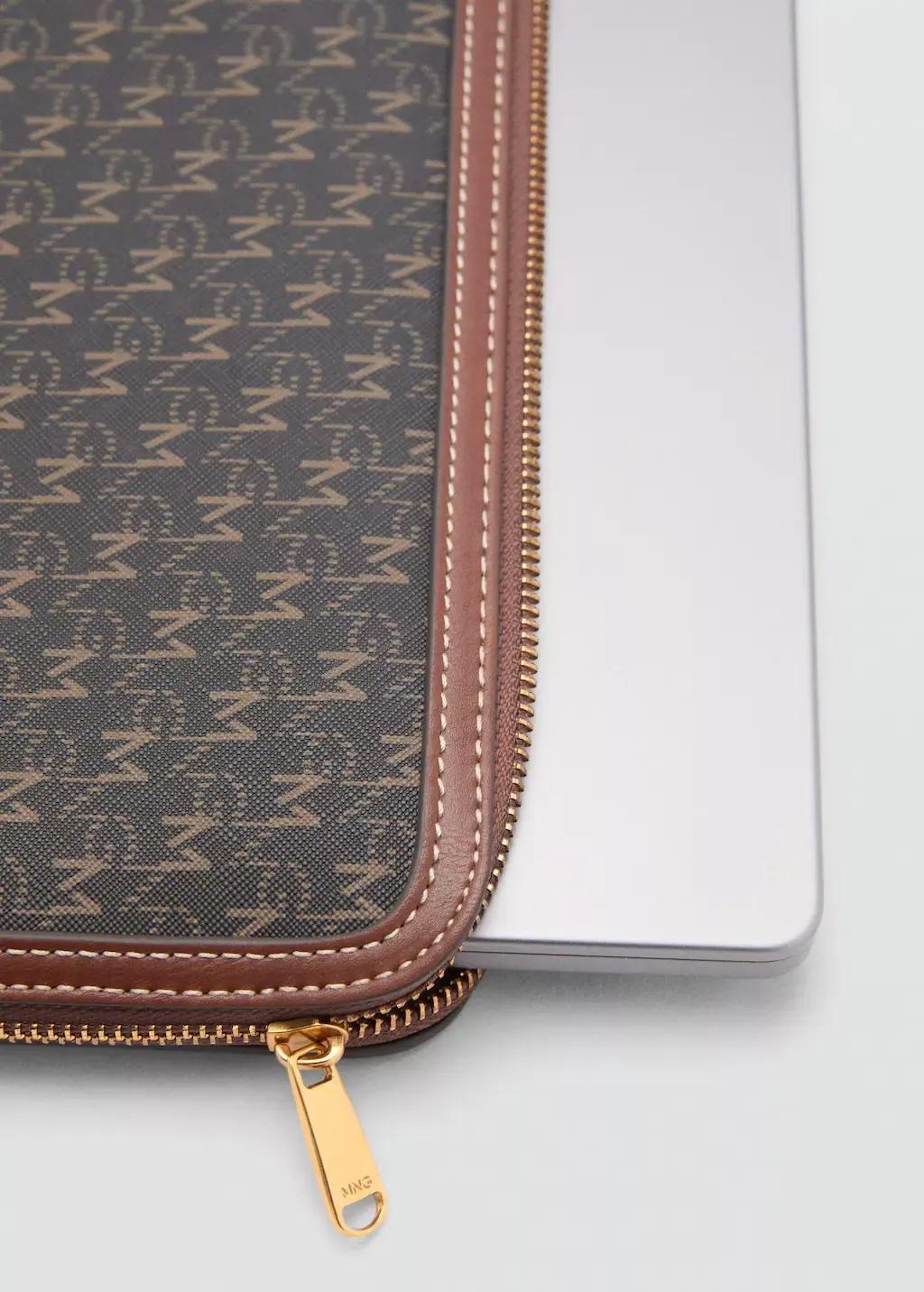 Brown Laptop Case With Printed Logo, 0201_30, large image number 1