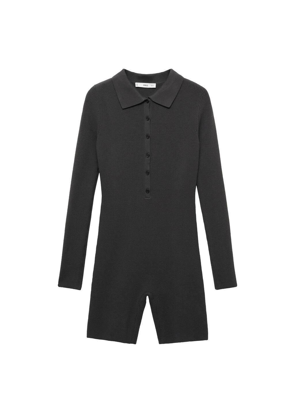 Grey Polo-Neck Jumpsuit, , large image number 3