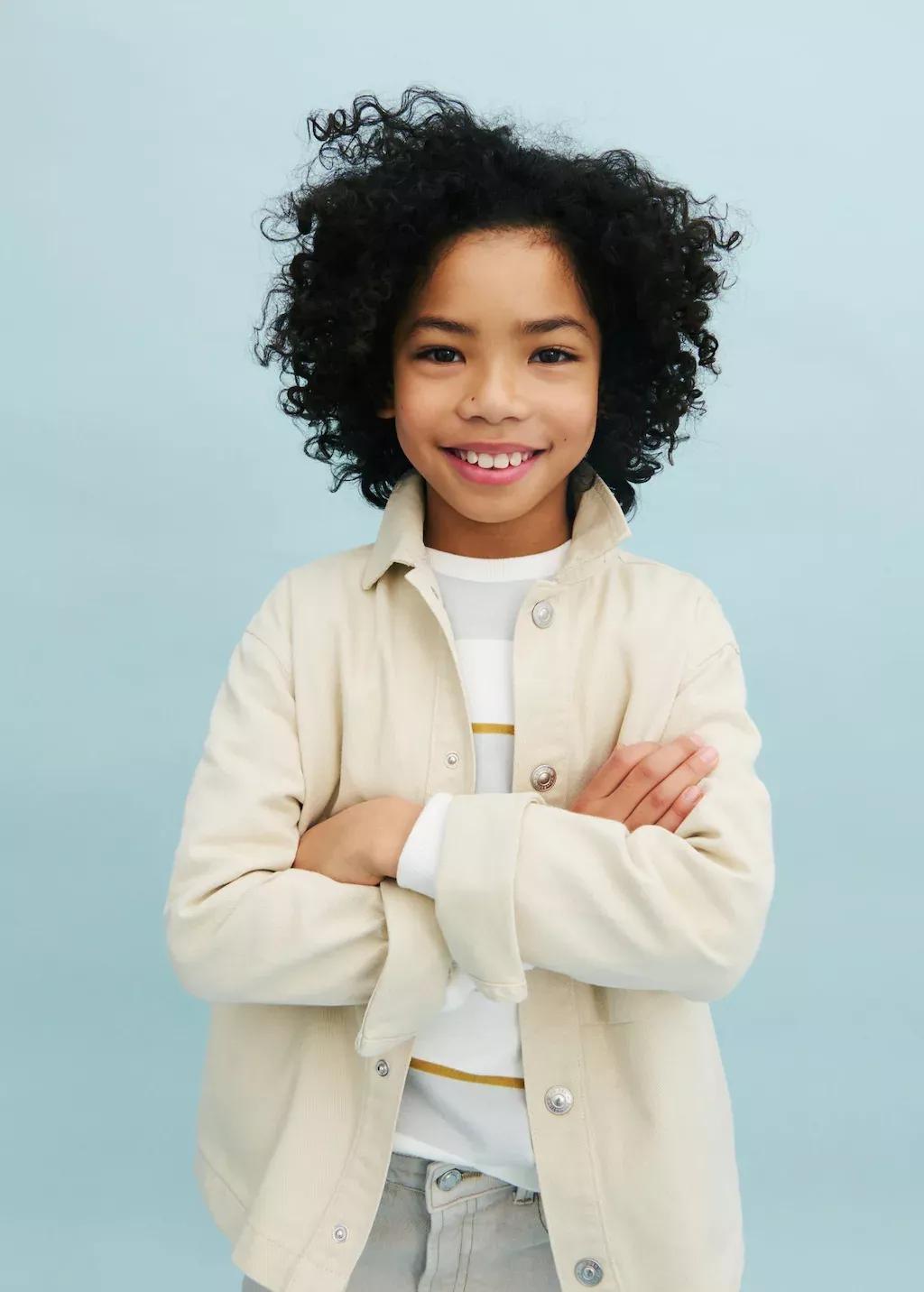 Brown Lt Pastel Twill Jacket With Pockets, Kids Boy, , large image number 3