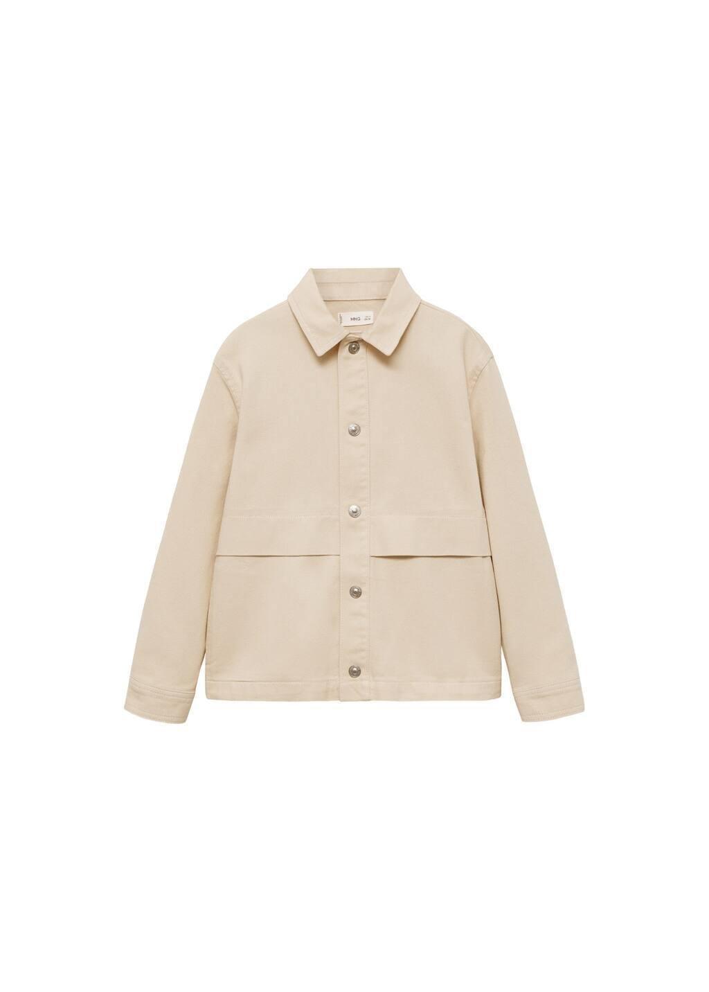 Brown Lt Pastel Twill Jacket With Pockets, Kids Boy, , large image number 4