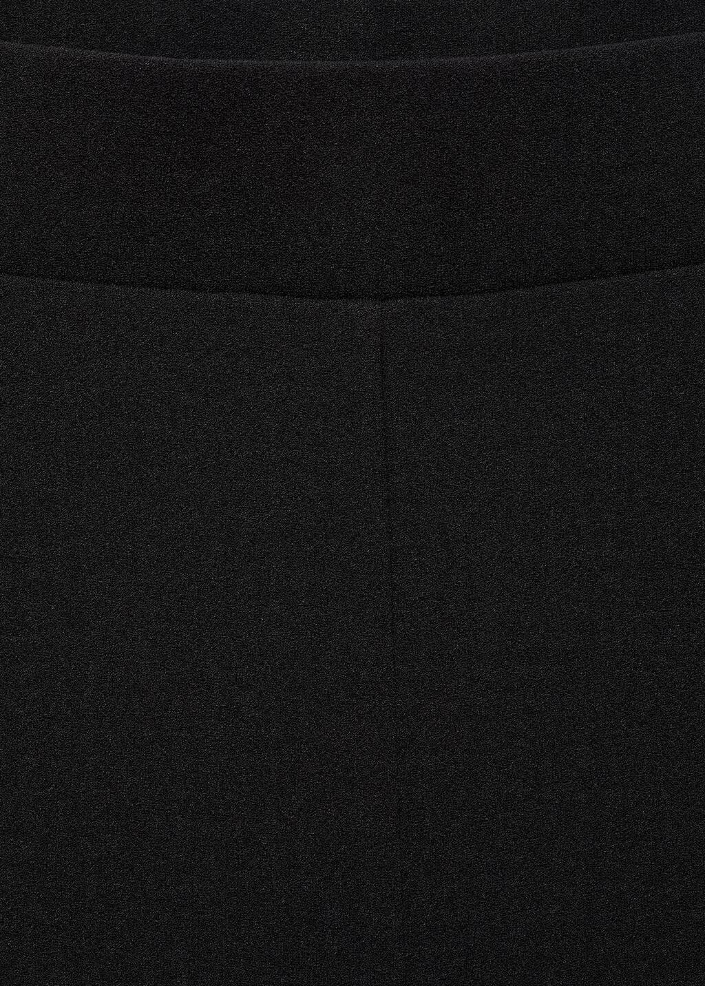 Black Straight Knitted Trousers, , large image number 8