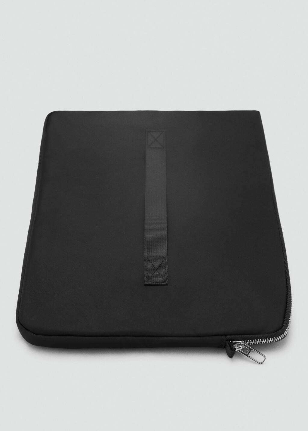 Black Nylon Laptop Case, Black, large image number 1