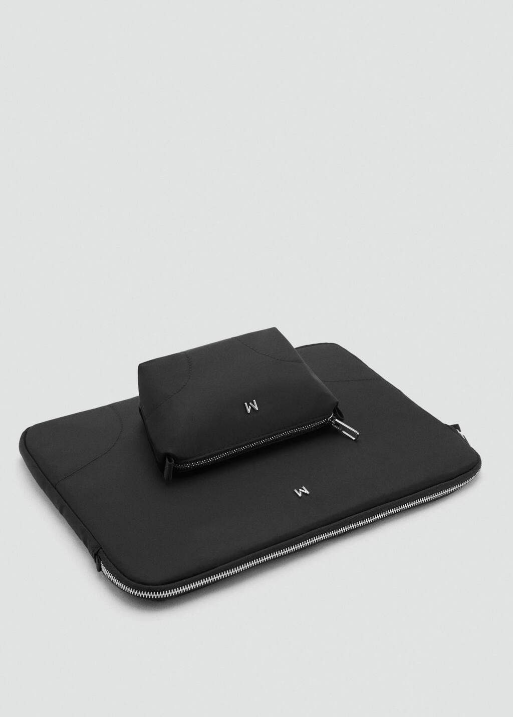 Black Nylon Laptop Case, Black, large image number 5