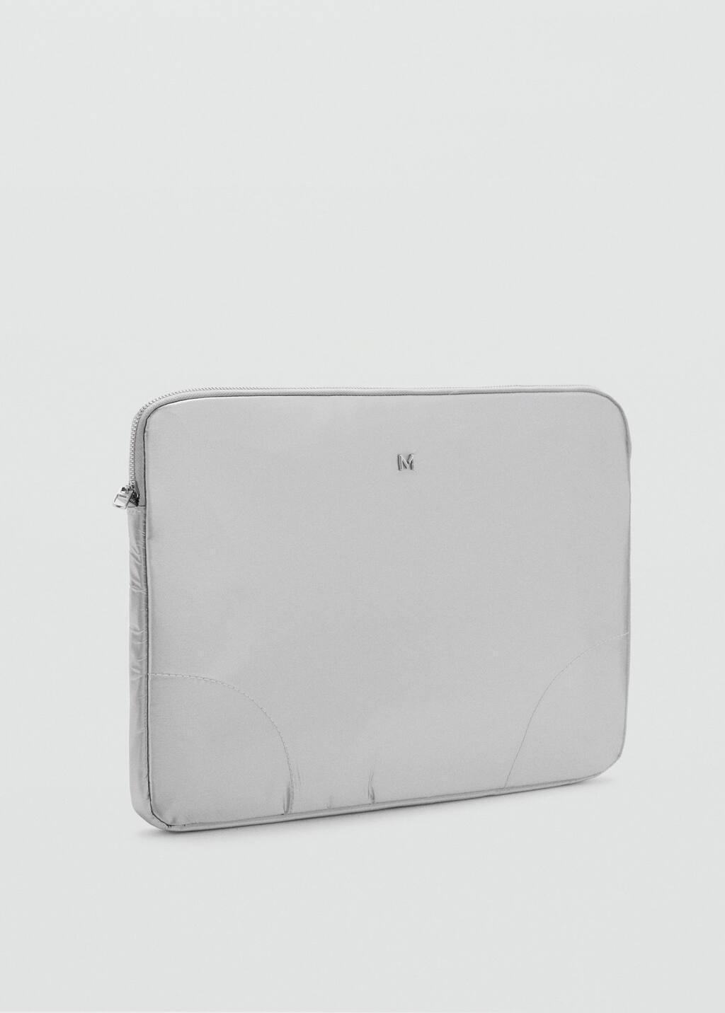 Silver Nylon Laptop Case, Silver, large image number 0