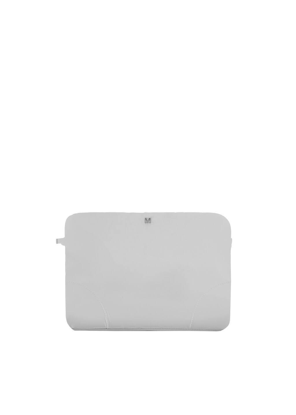 Silver Nylon Laptop Case, Silver, large image number 2