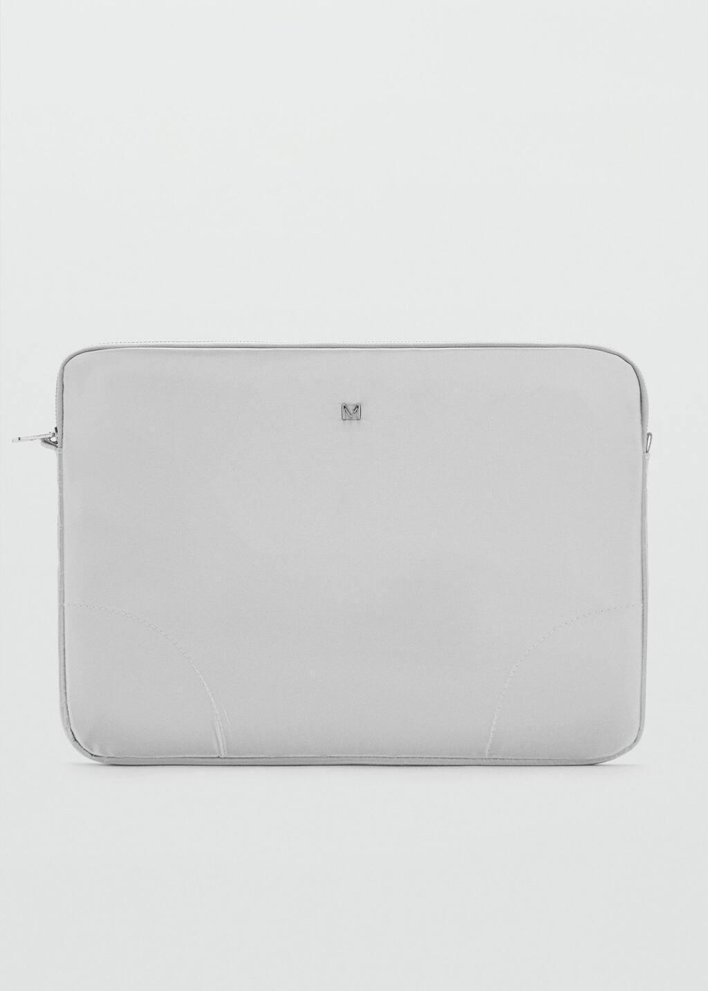 Silver Nylon Laptop Case, Silver, large image number 4