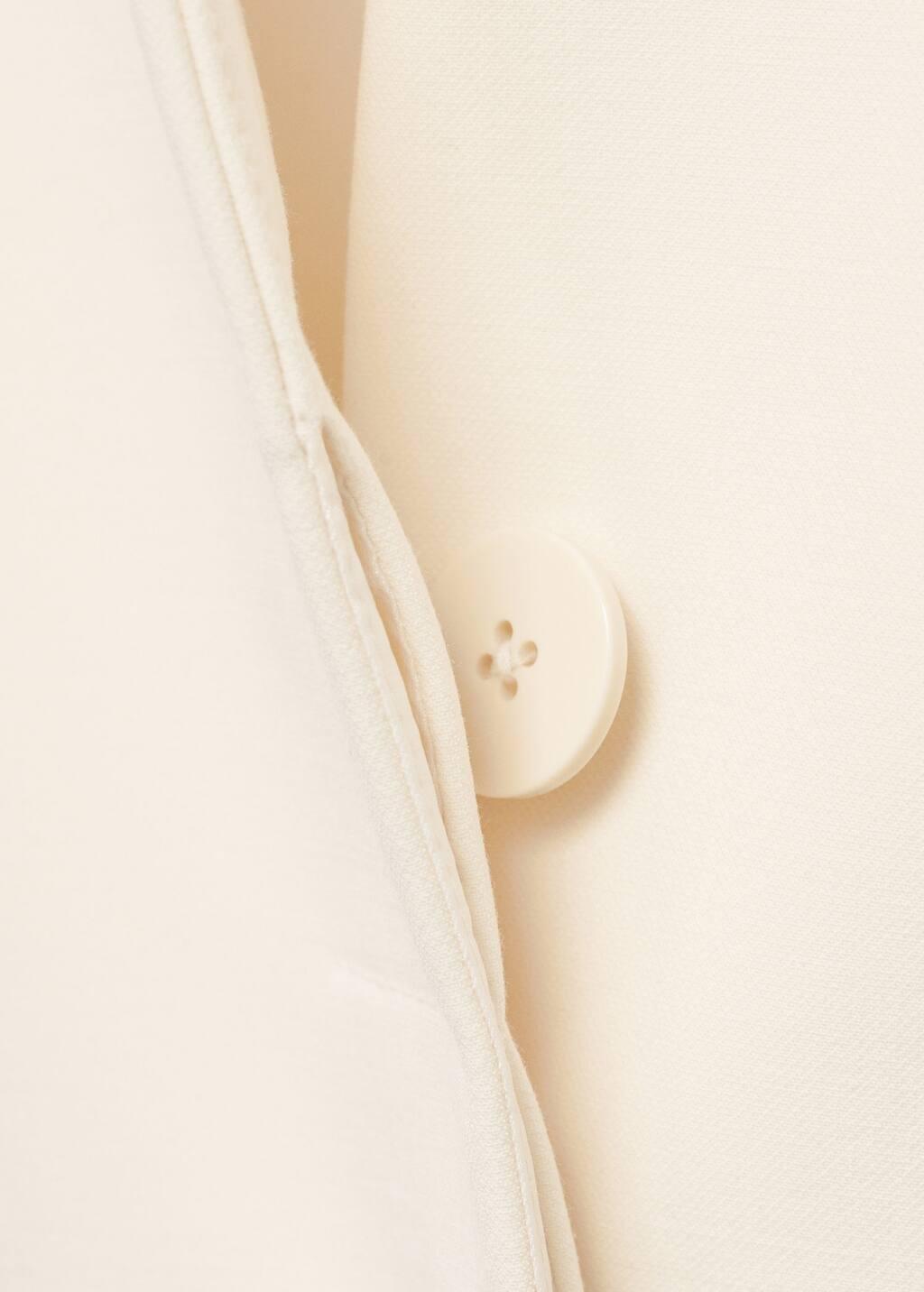 White Structured Cropped Jacket, , large image number 3