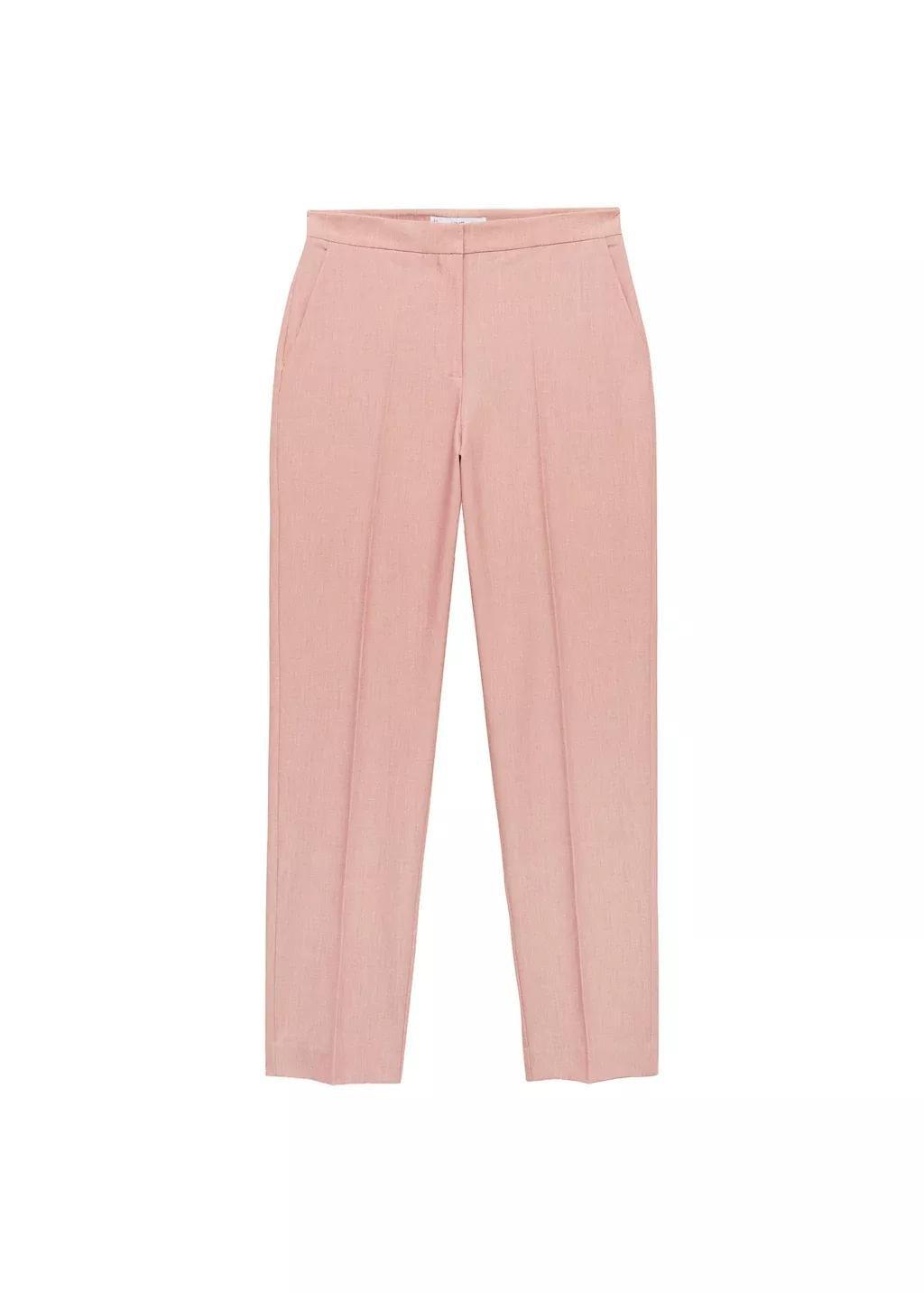 Pink Lt Pastel Straight Suit Trousers, , large image number 2