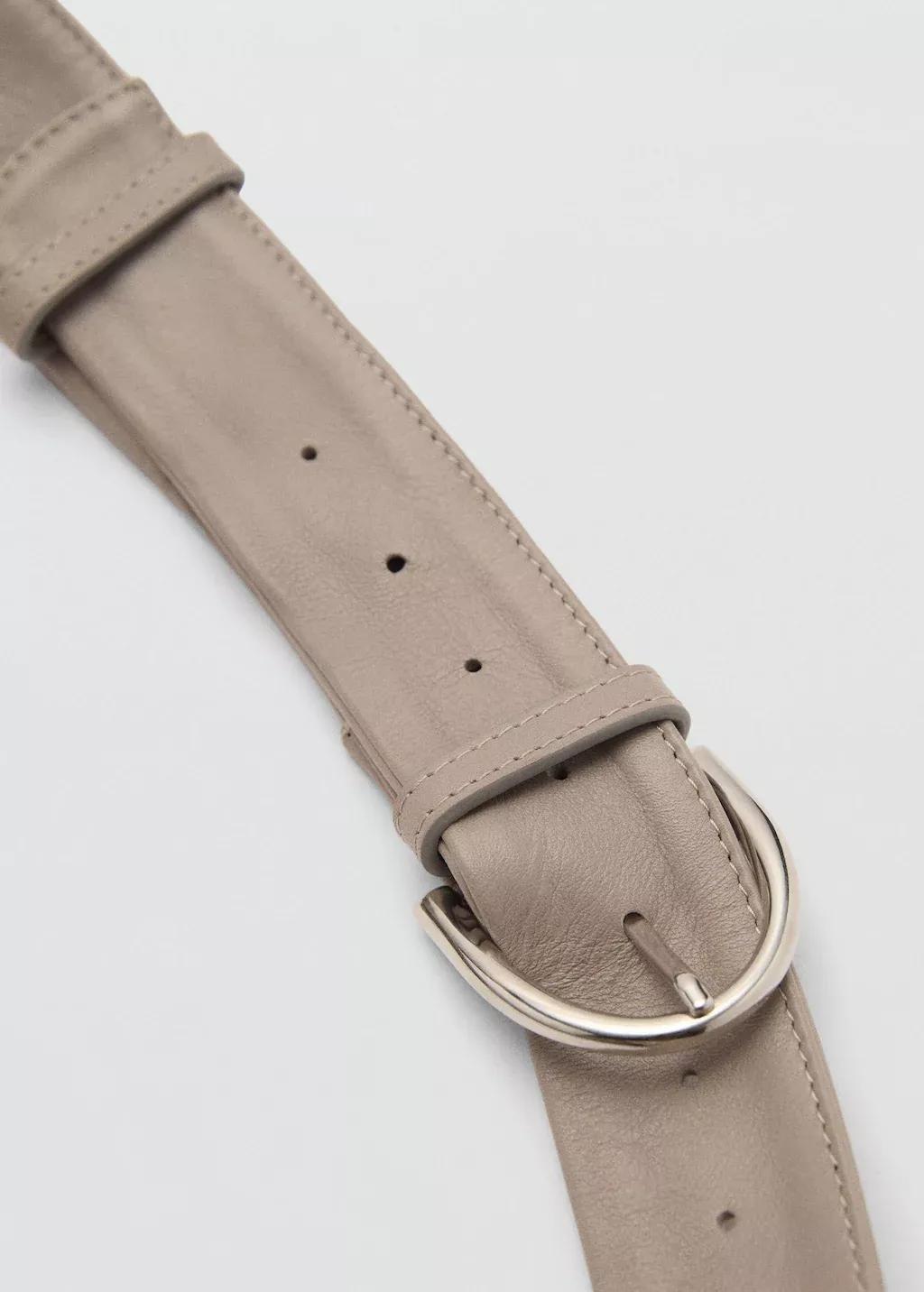 Grey Lt Pastel Half-Moon Leather Bag, Light Pastel Grey, large image number 1