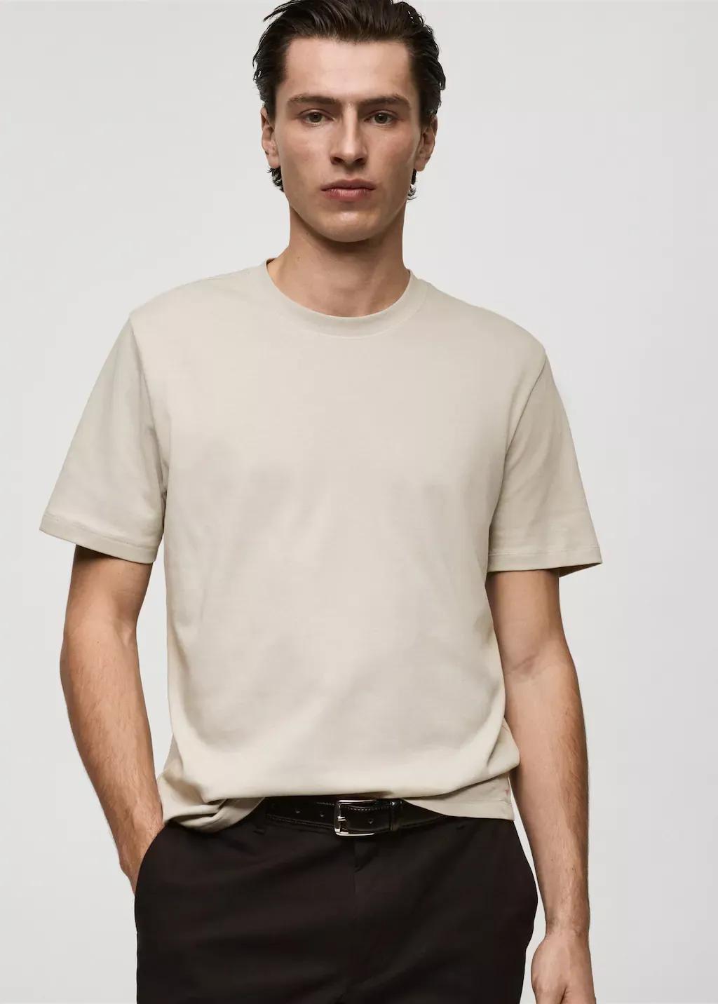 White 100% Cotton T-Shirt Regular Fit, , medium