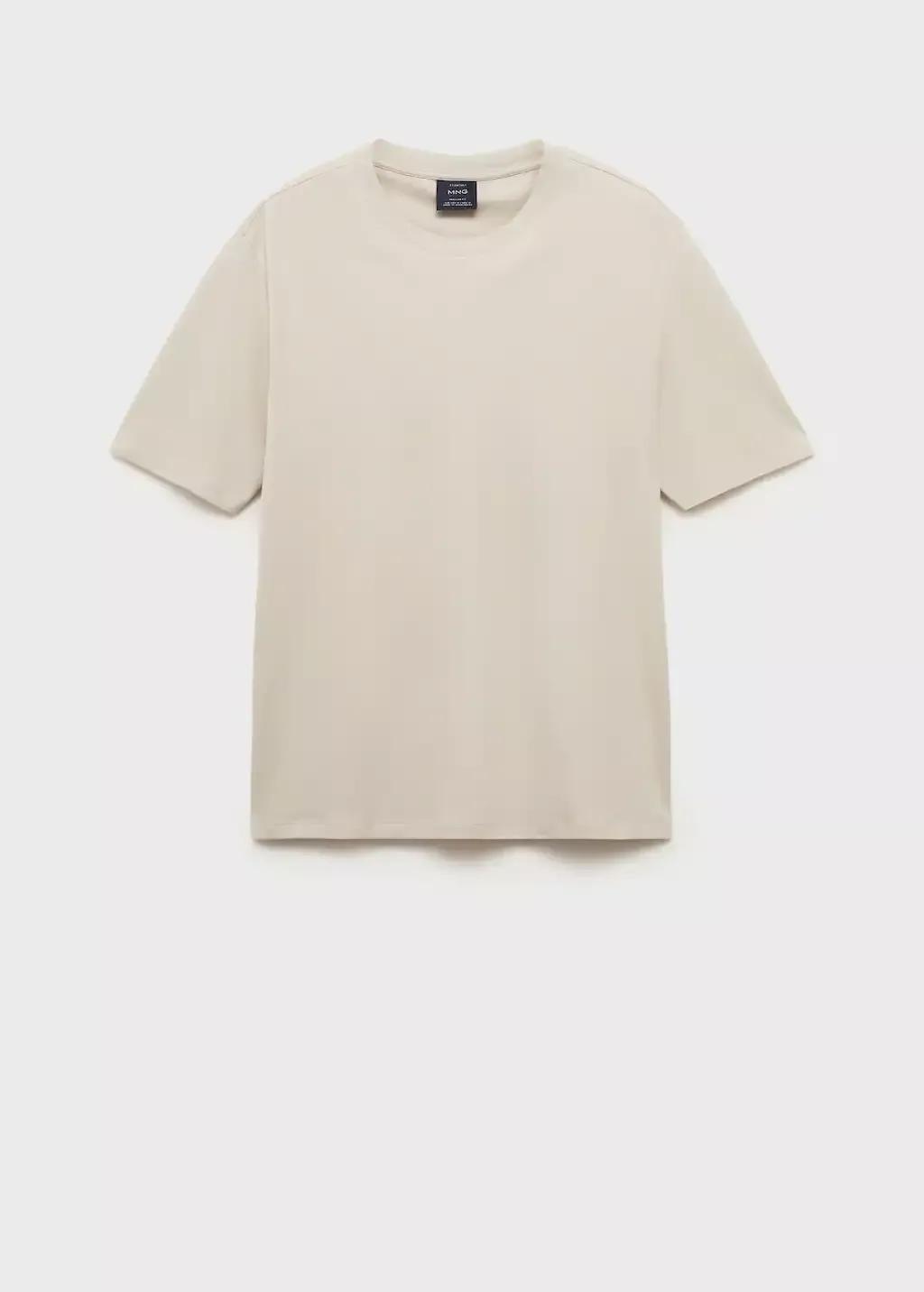 White 100% Cotton T-Shirt Regular Fit, , large image number 4
