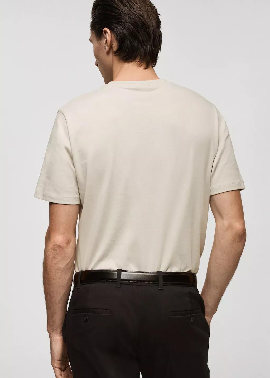White 100% Cotton T-Shirt Regular Fit, , large image number 6