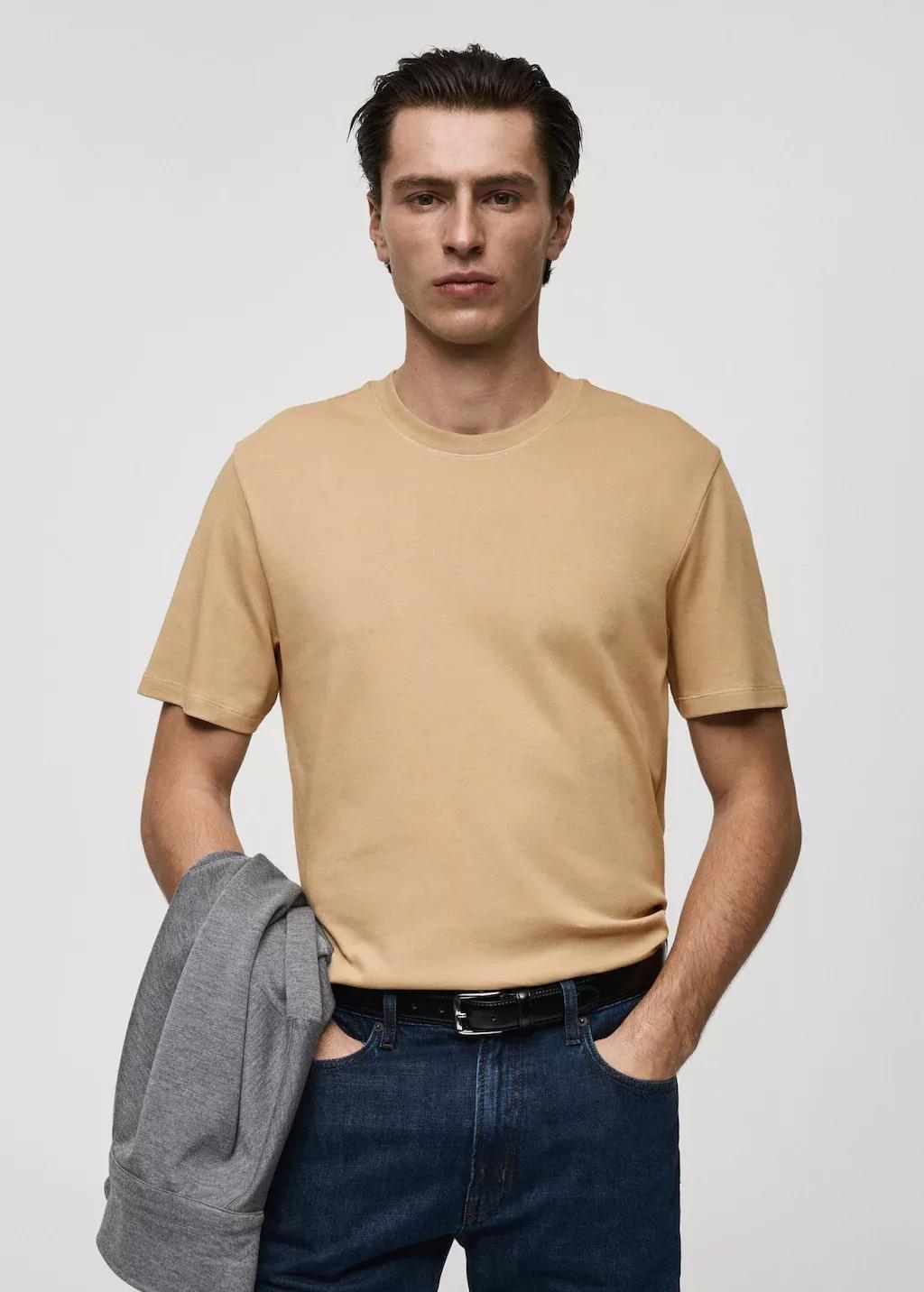 Brown 100% Cotton T-Shirt Regular Fit, , medium