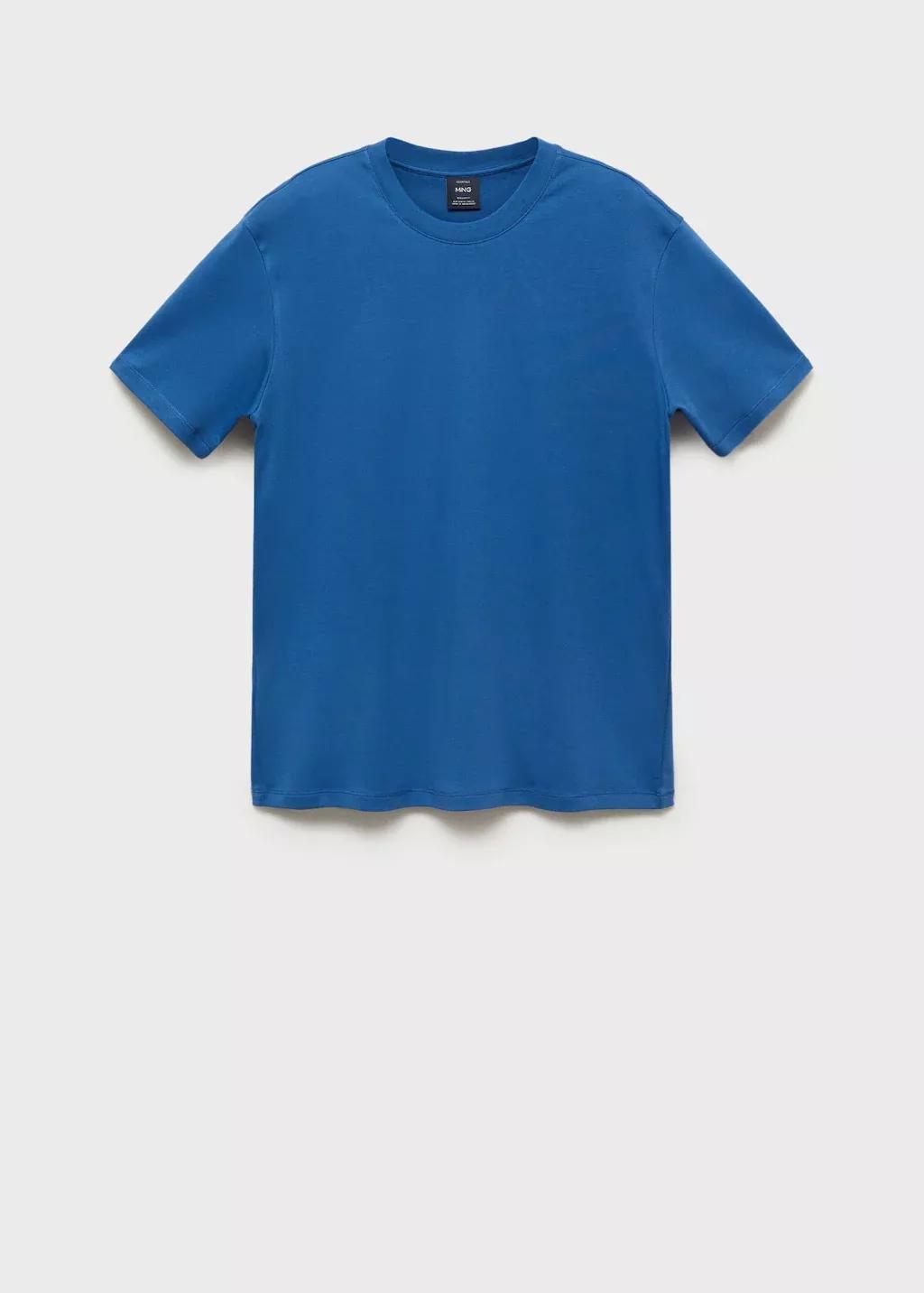 Blue Medium Weight Regular Fit T-Shirt, , large image number 4