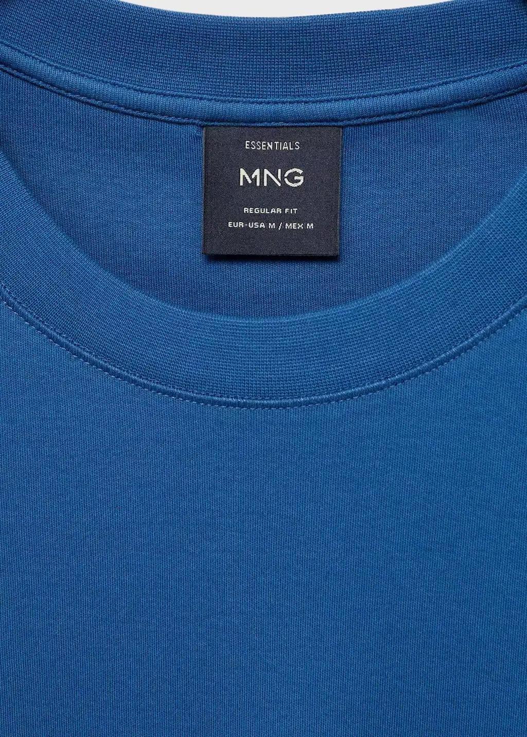 Blue Medium Weight Regular Fit T-Shirt, , large image number 5