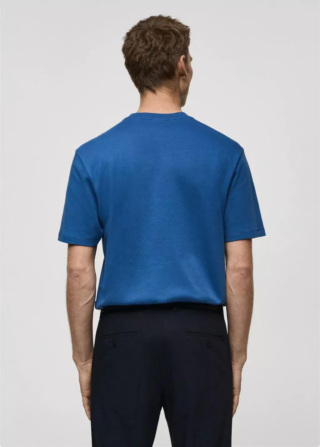 Blue Medium Weight Regular Fit T-Shirt, , large image number 6