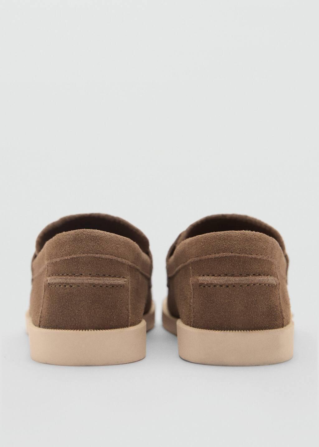 Brown Lt Pastel Suede Leather Loafers, Kids Boy, , large image number 3