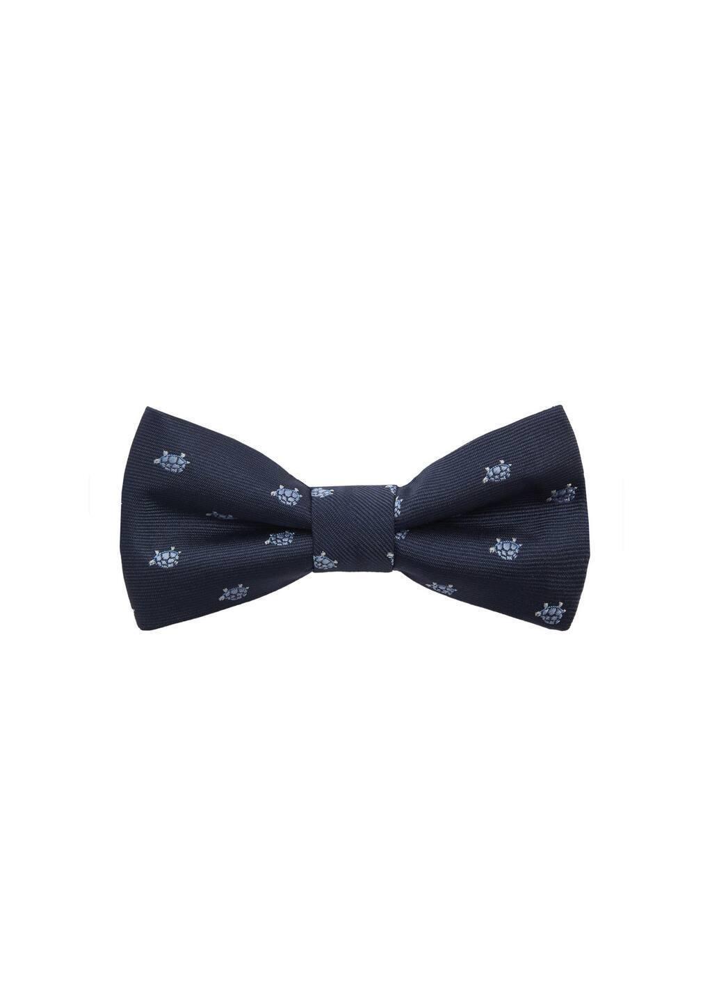 Navy Printed Bow Tie, Kids Boy, Navy, large image number 2