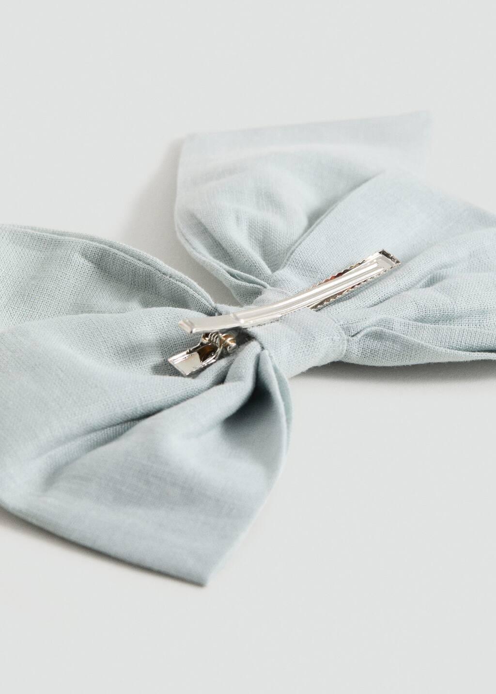 Turquoise Bow Hairclip, Kids Girl, Turquoise - Aqua, large image number 0