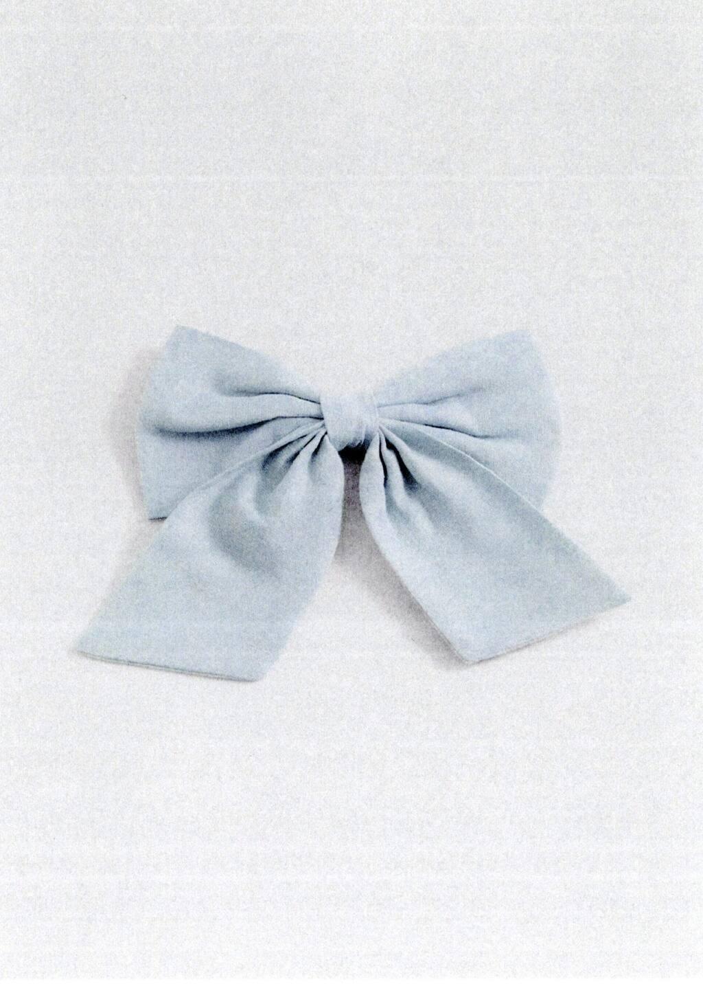 Turquoise Bow Hairclip, Kids Girl, Turquoise - Aqua, large image number 1