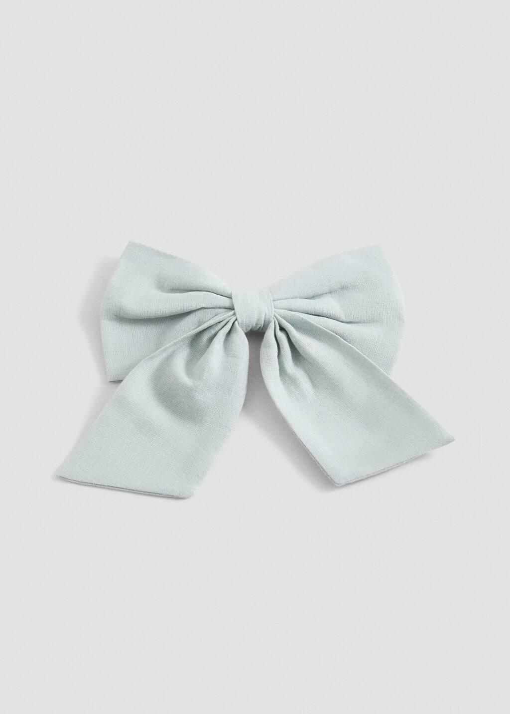 Turquoise Bow Hairclip, Kids Girl, Turquoise - Aqua, large image number 3