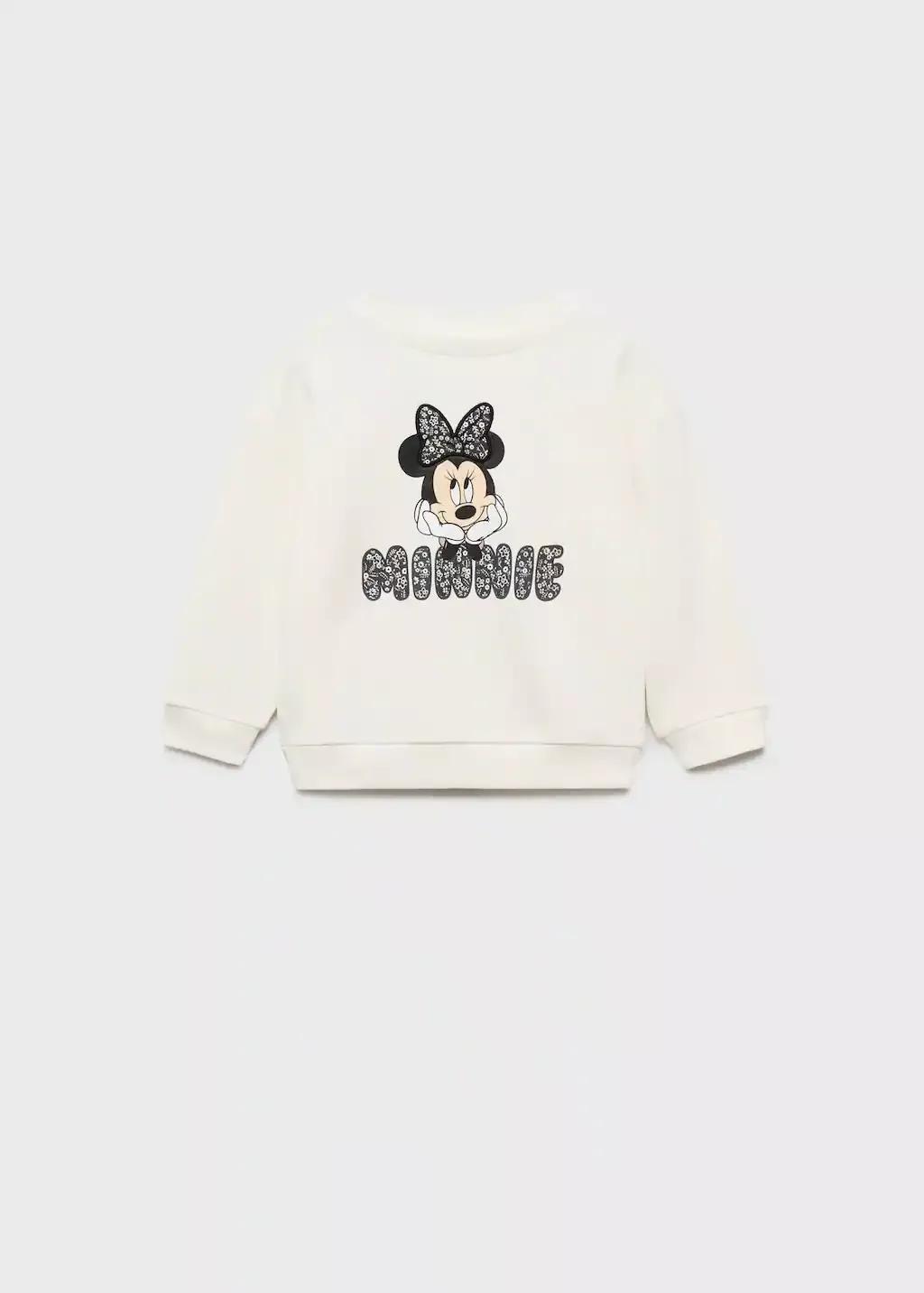 White Minnie Mouse Sweatshirt, Baby Girl, , medium