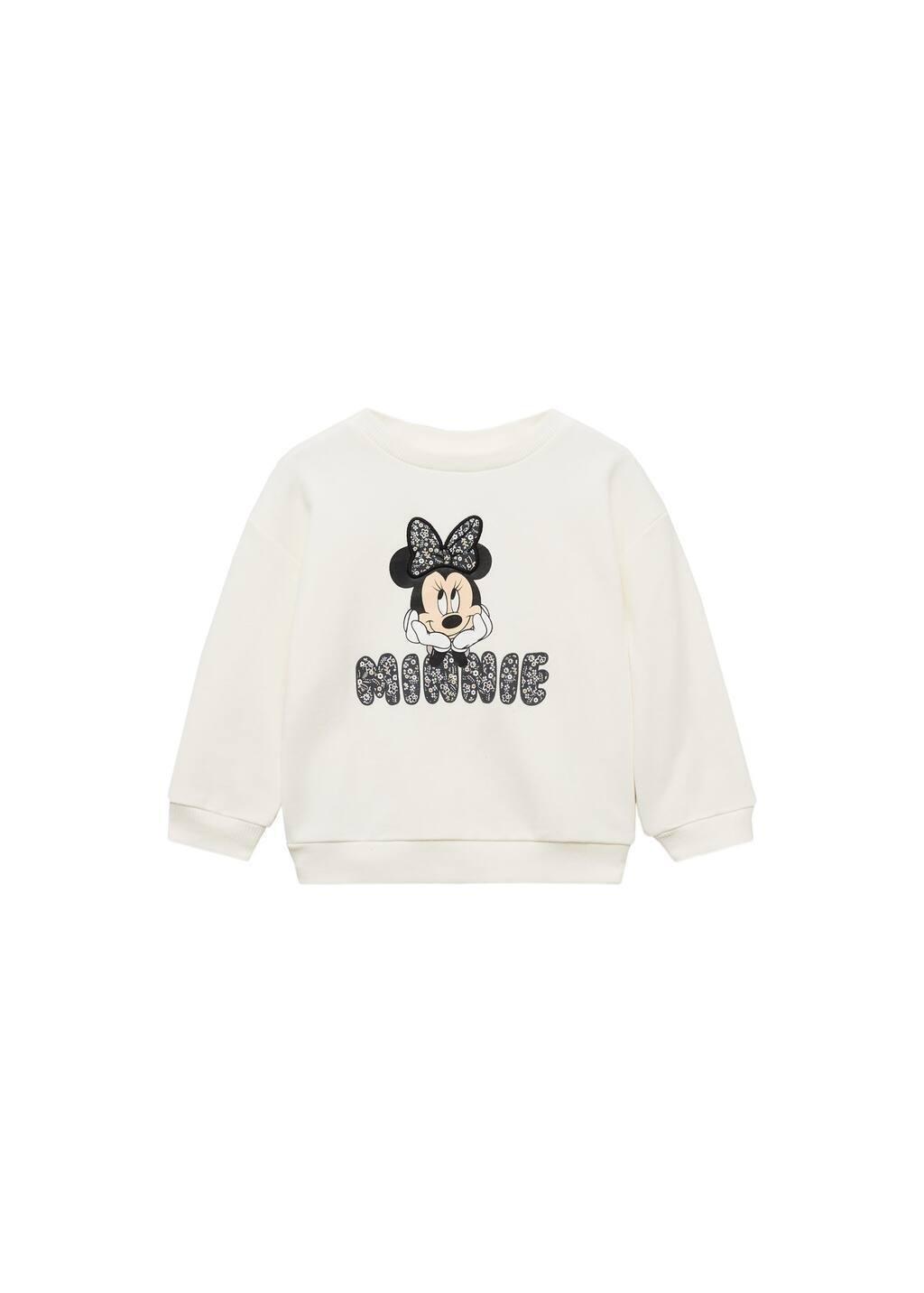 White Minnie Mouse Sweatshirt, Baby Girl, , large image number 3