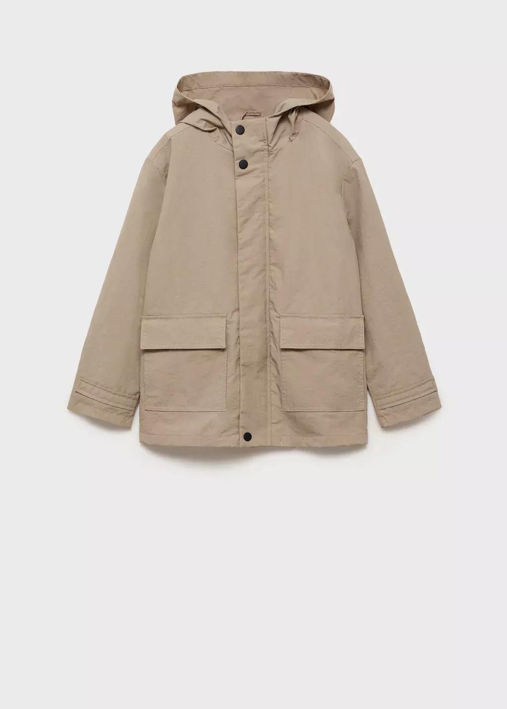 Brown Lt Pastel Hooded Parka, Kids Boy, , large image number 4