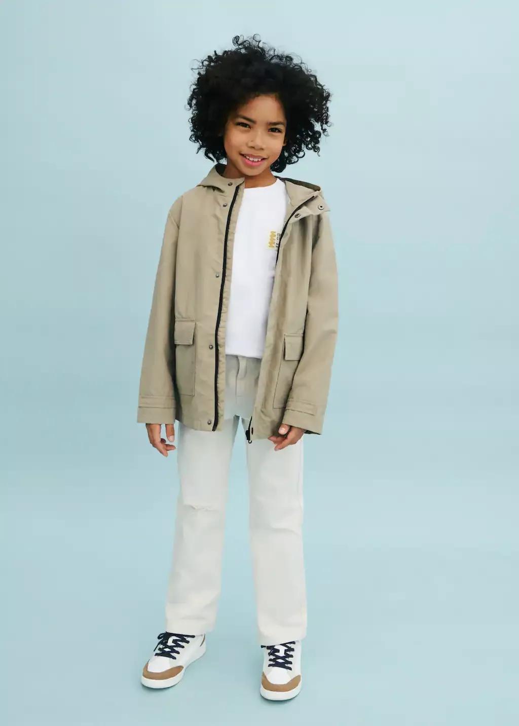 Brown Lt Pastel Hooded Parka, Kids Boy, , large image number 6