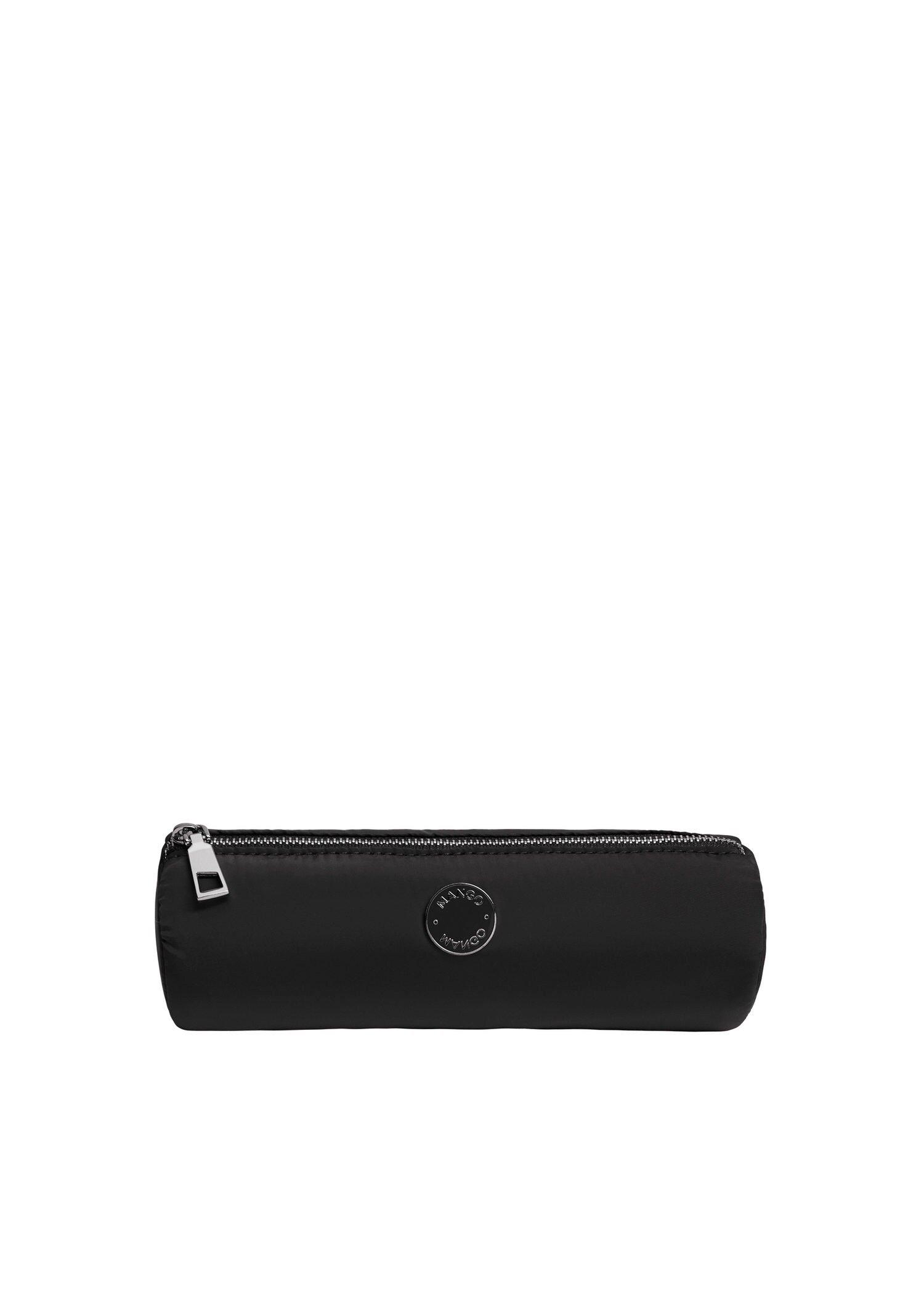 Black Logo Zipped Pencil Case, Women, , large image number 0